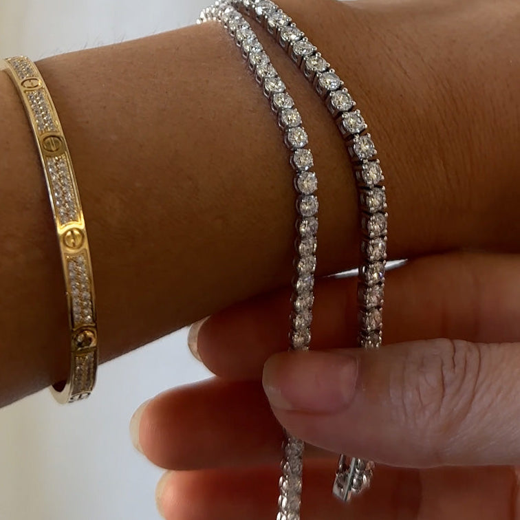 lab grown diamond tennis bracelet