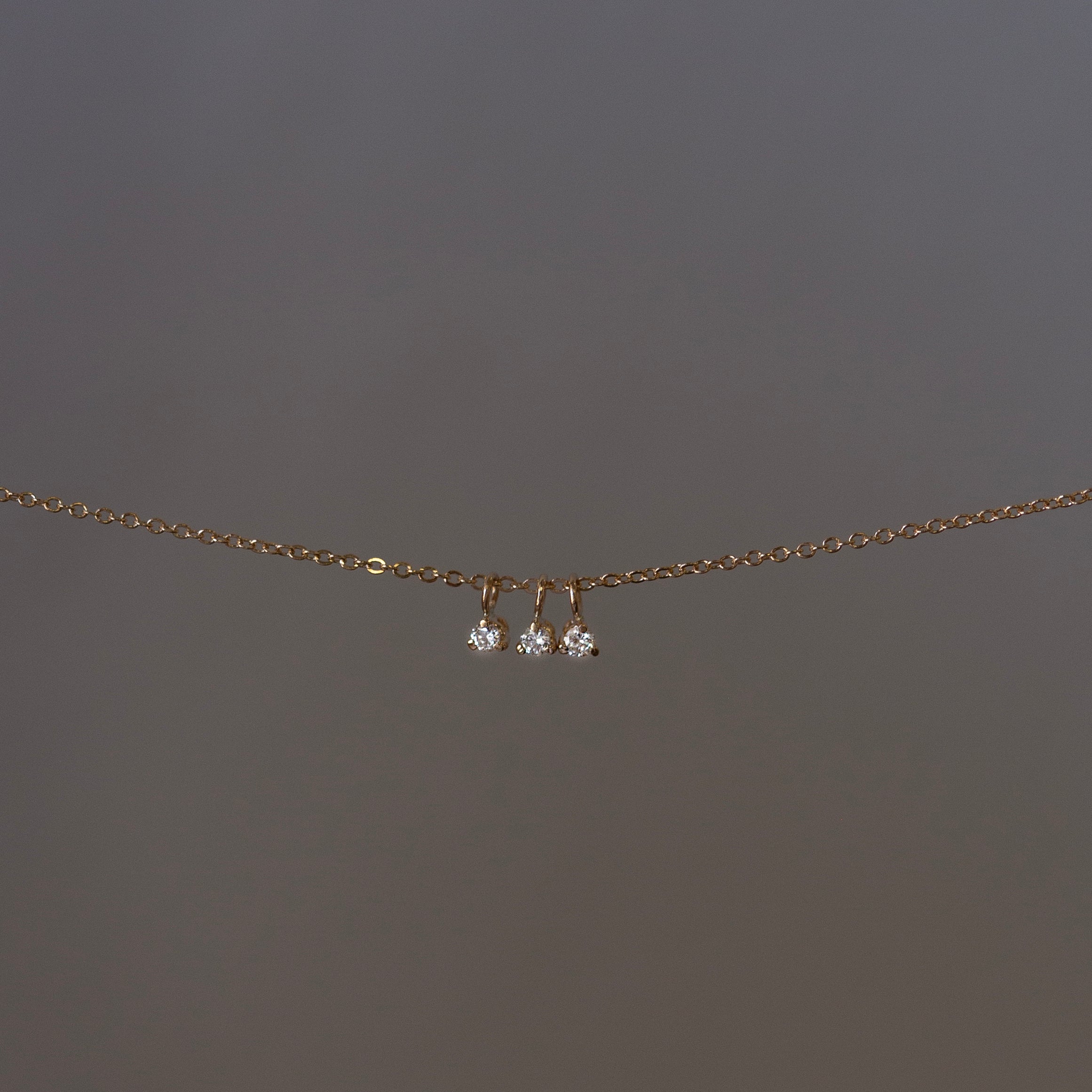 mini diamond necklace
