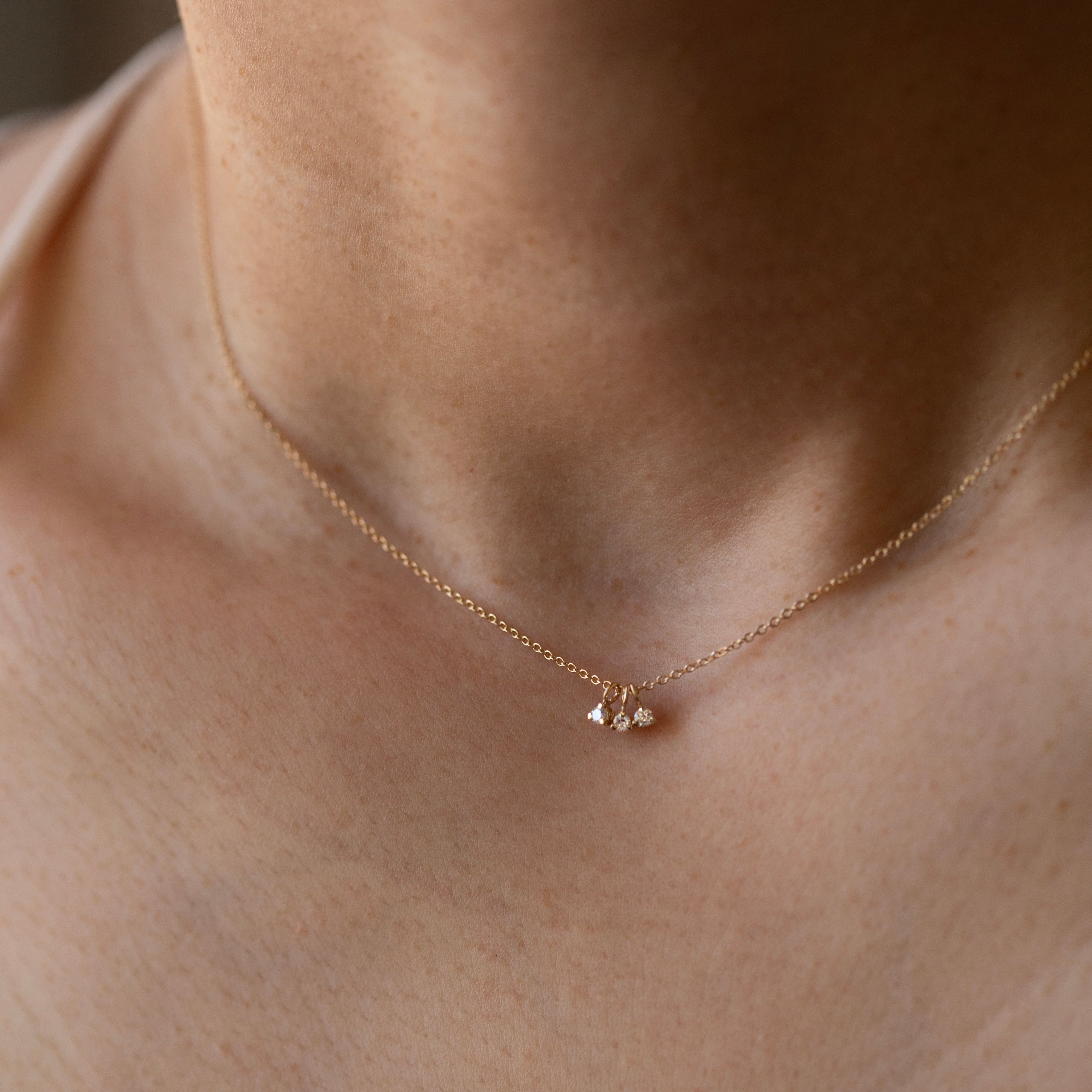 mini diamond necklace