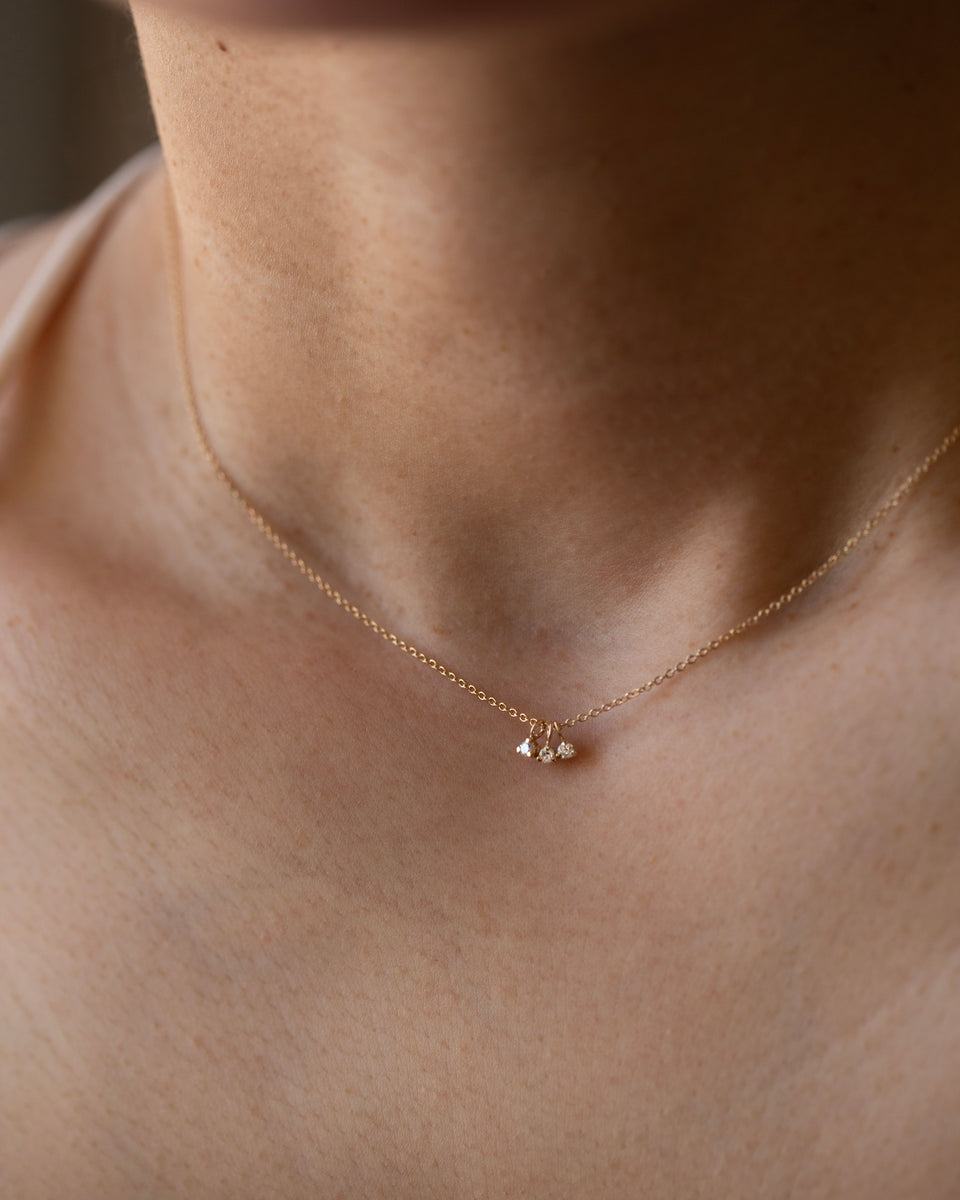 14k Baby Diamond Necklace E&E PROJECT