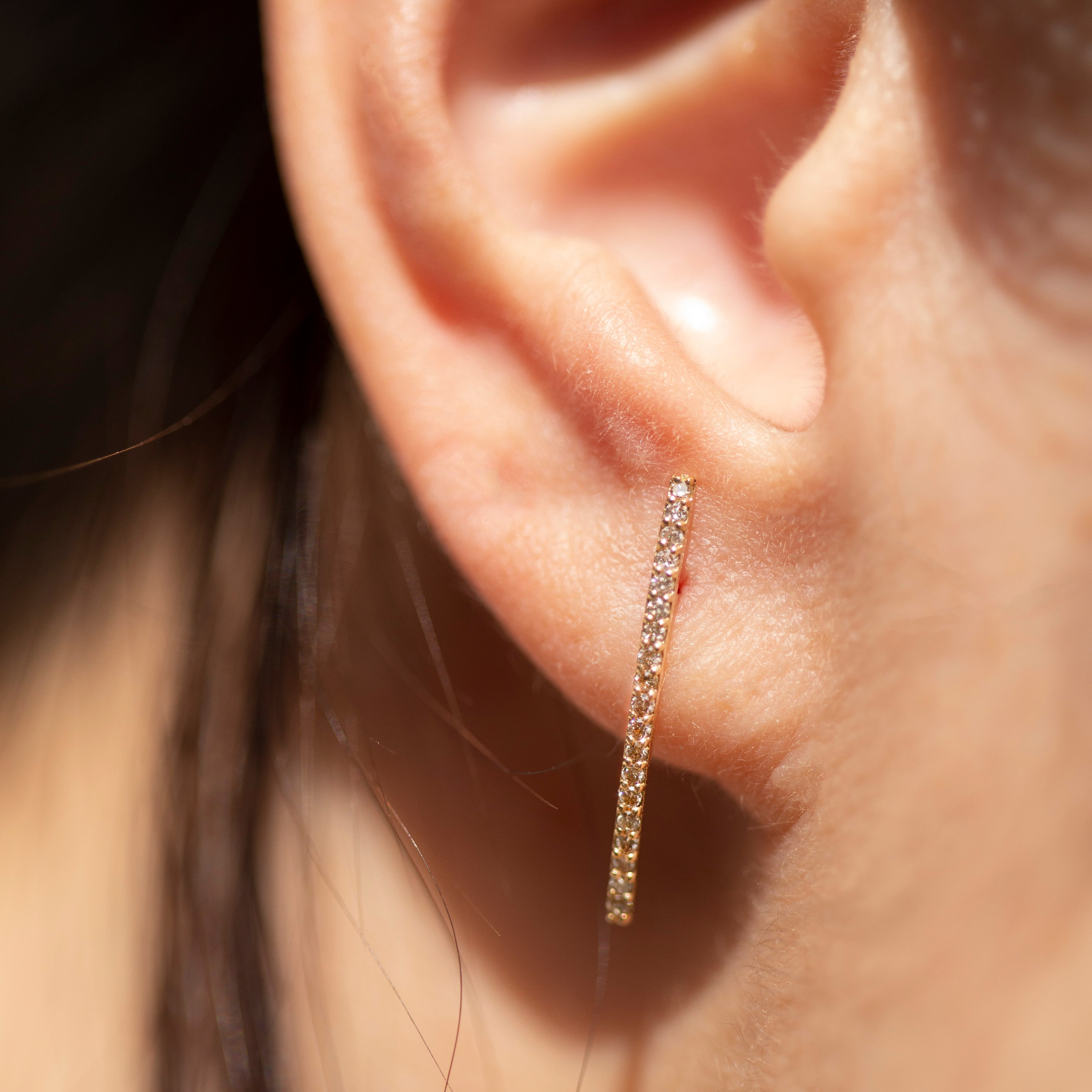 diamond bar earrings