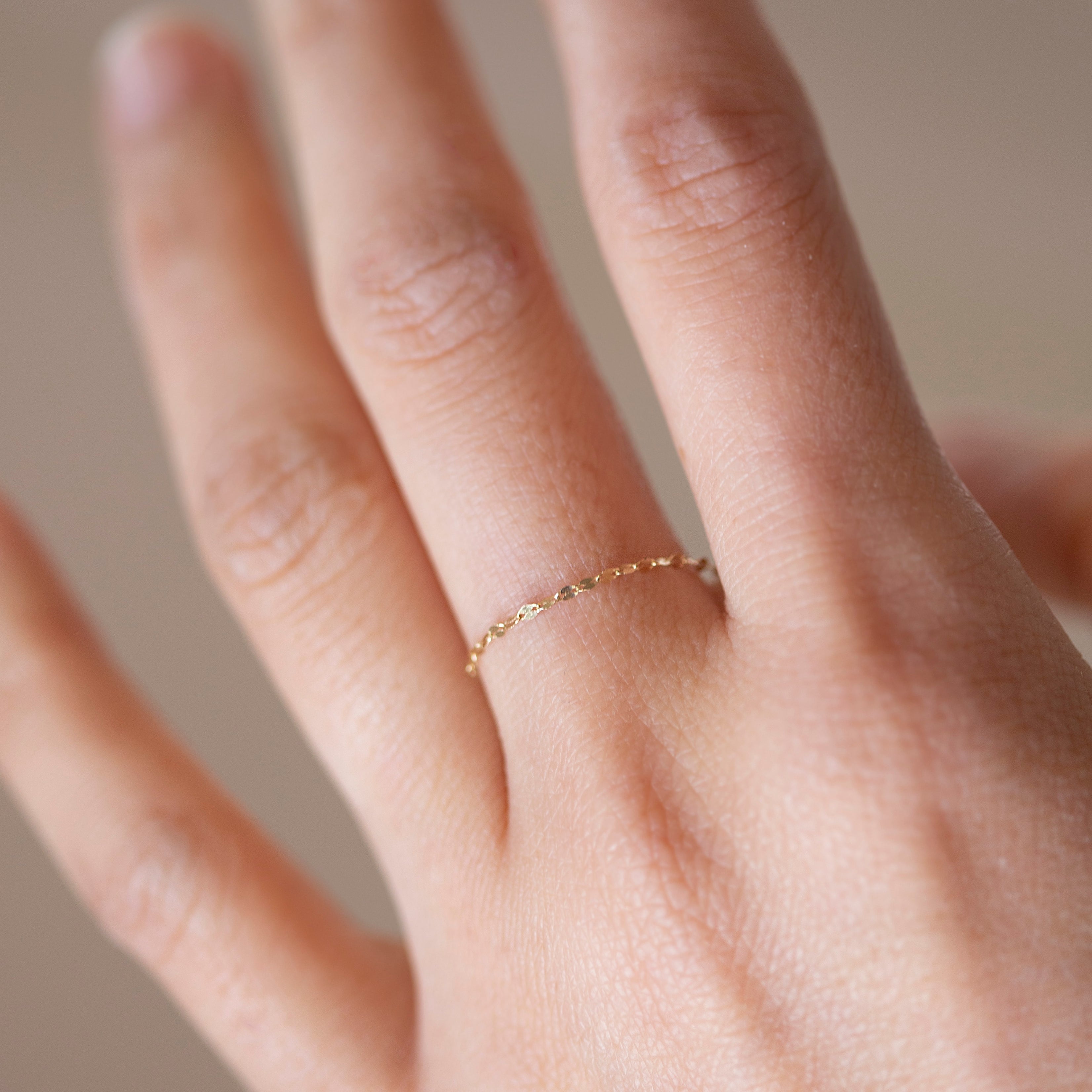 dainty chain ring