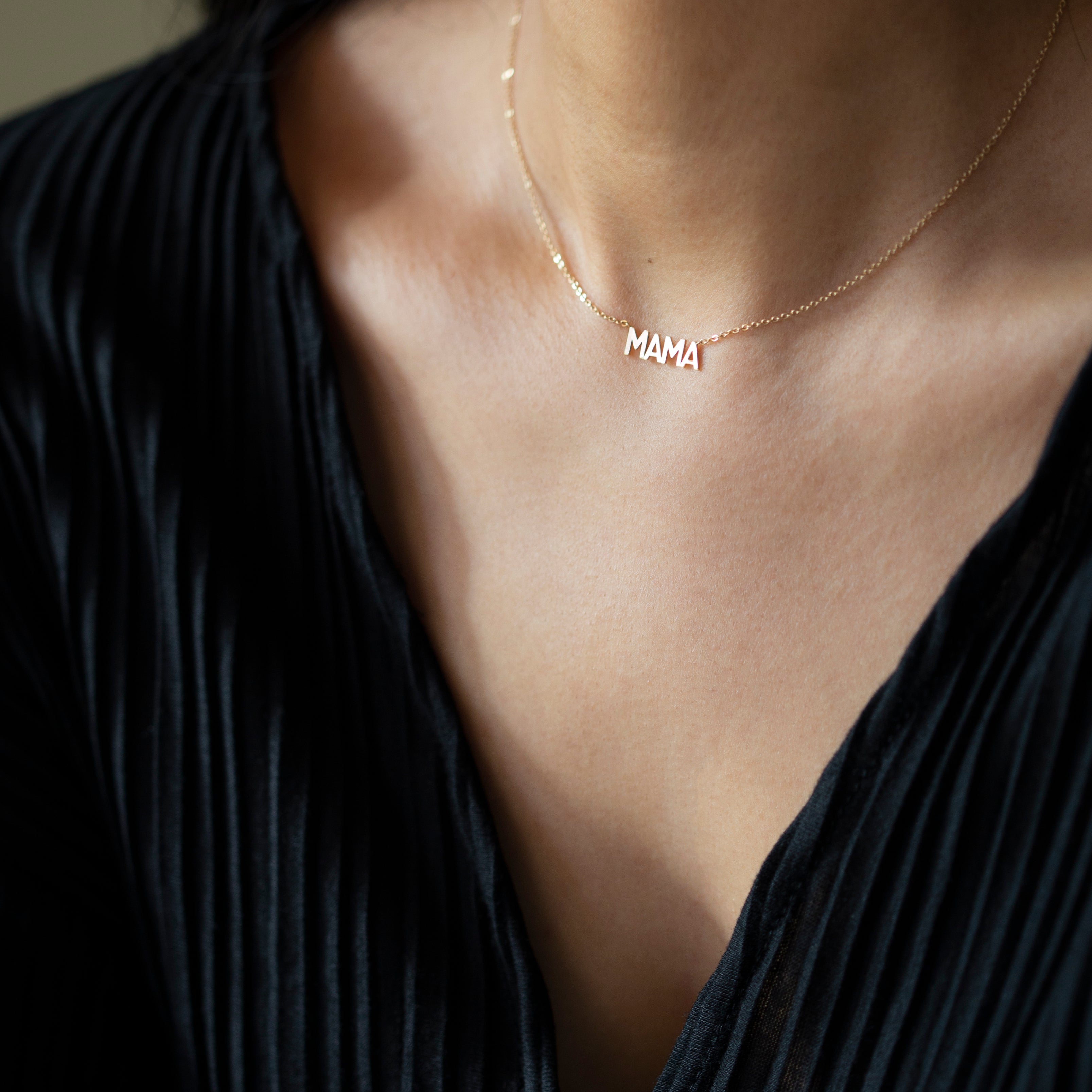 n celebration of all the great mothers around the world, the mom in your life to this piece of jewelry they deserve with this gold mama necklace.
A perfect way to express what means most to you!
Dainty minimalist everyday necklace
