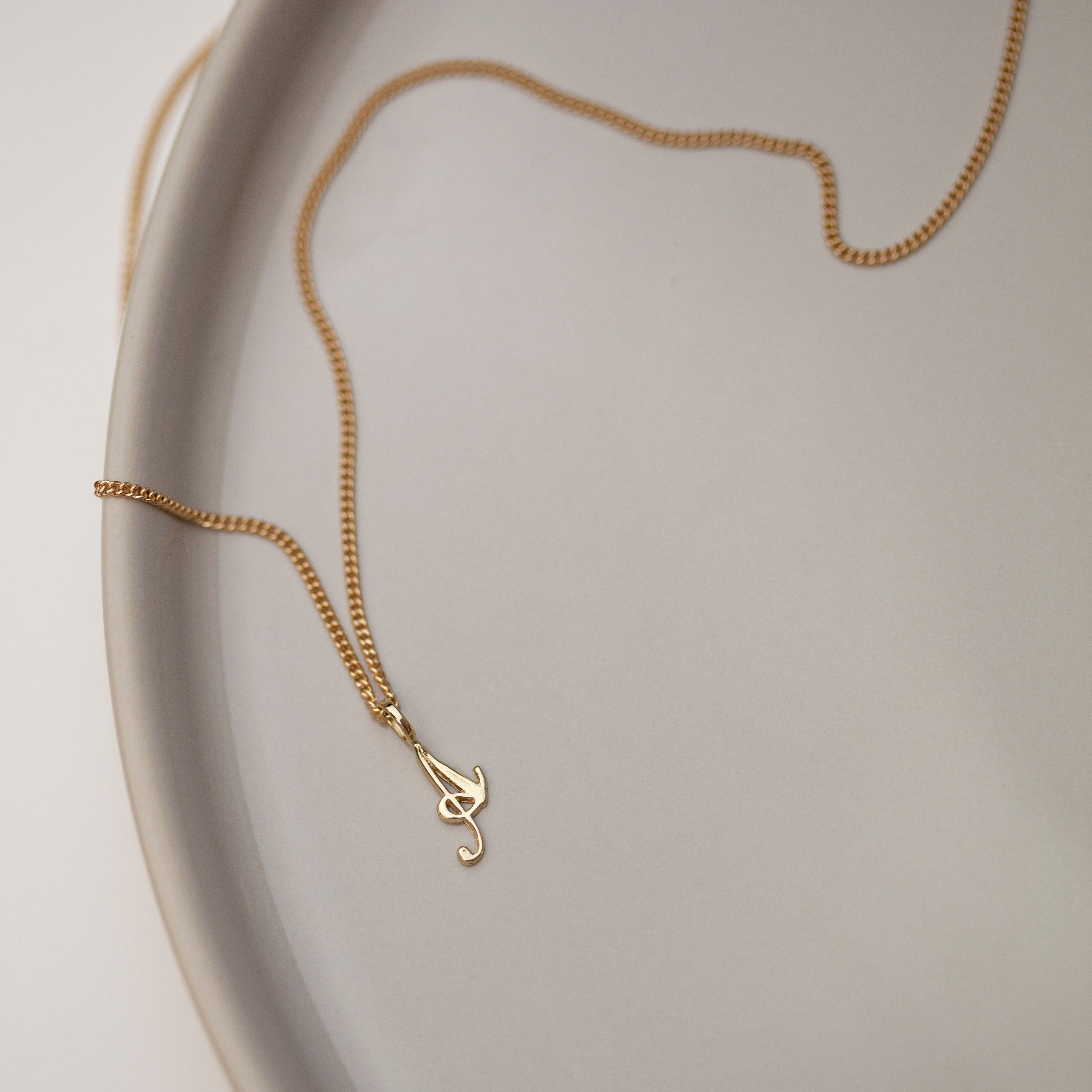 Simple monogram necklace