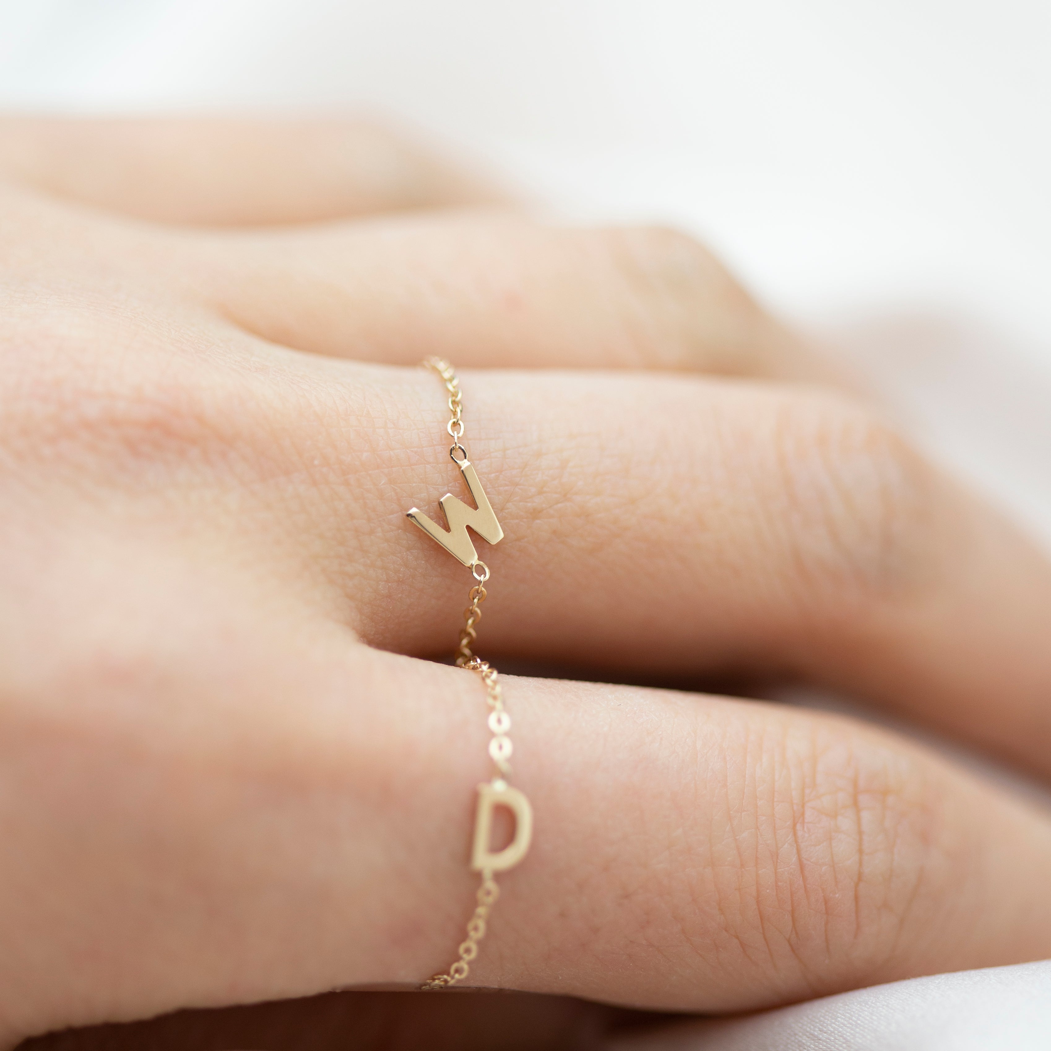 Simple, minimalist everyday; Initial Ring - Perfect as a stacking ring or by itself.