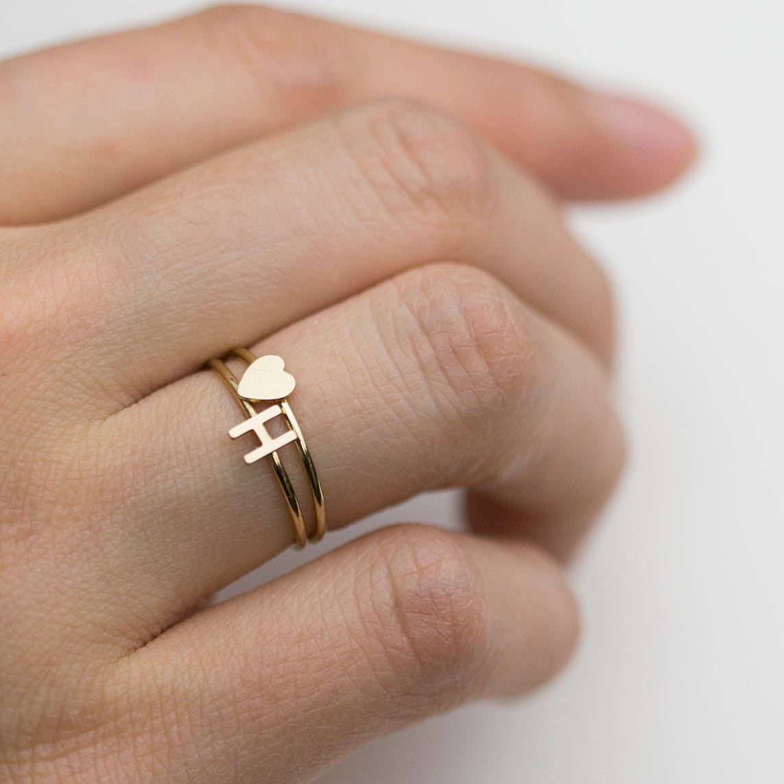 Dainty 14K Initial Letter Ring
Simple, minimalist everyday Alphabet Initial Ring