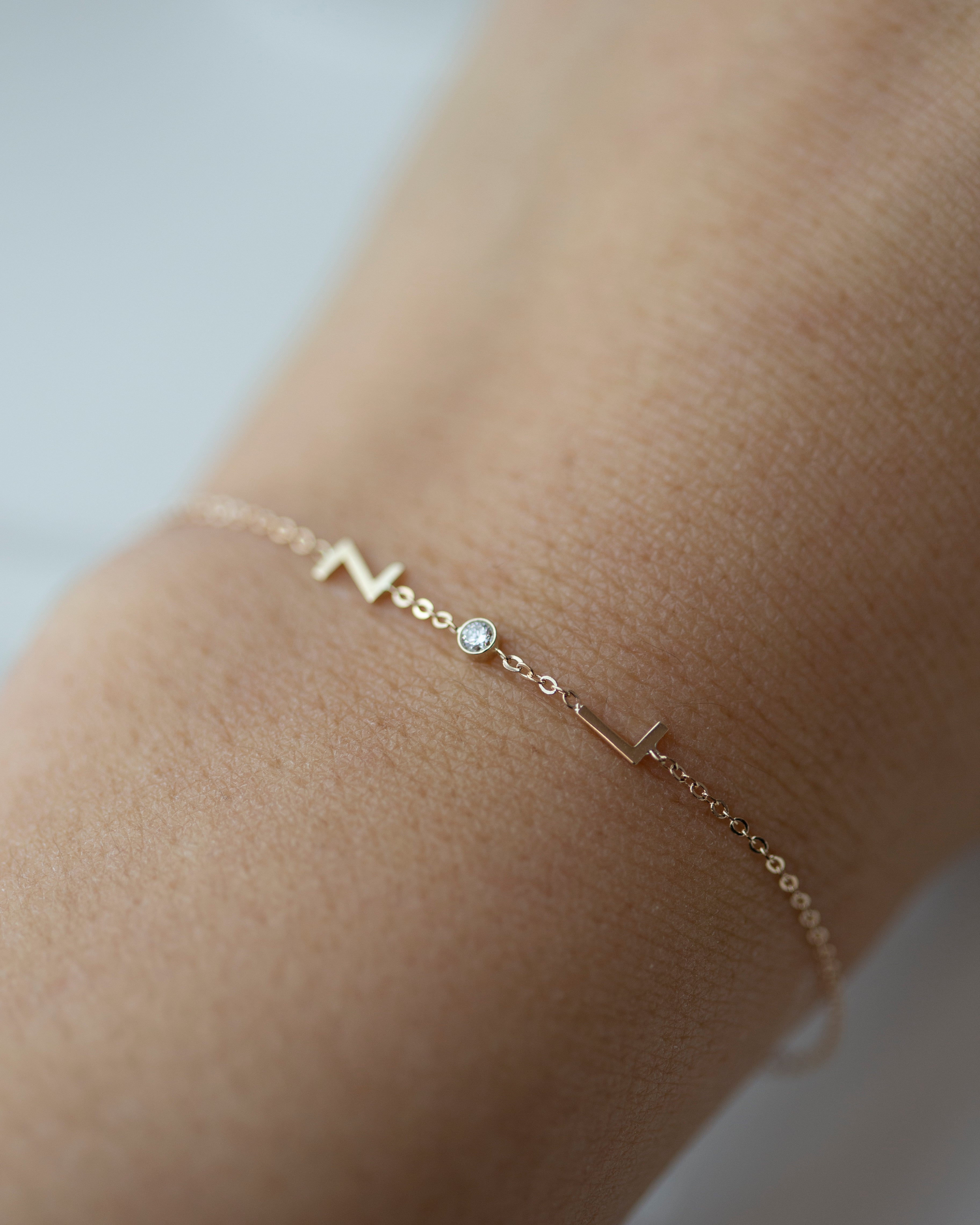 Small initial bracelet online