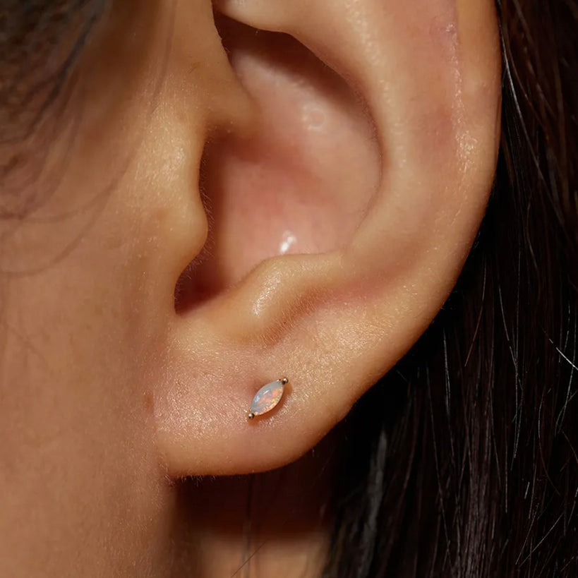 14K Gold Marquise Opal Flat Back Earrings
18G Tiny Minimalist Stud Earring Tragus Helix Cartilage Conch Piercing