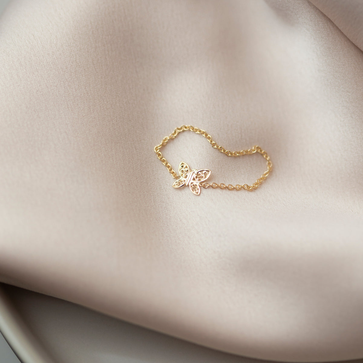dainty butterfly ring