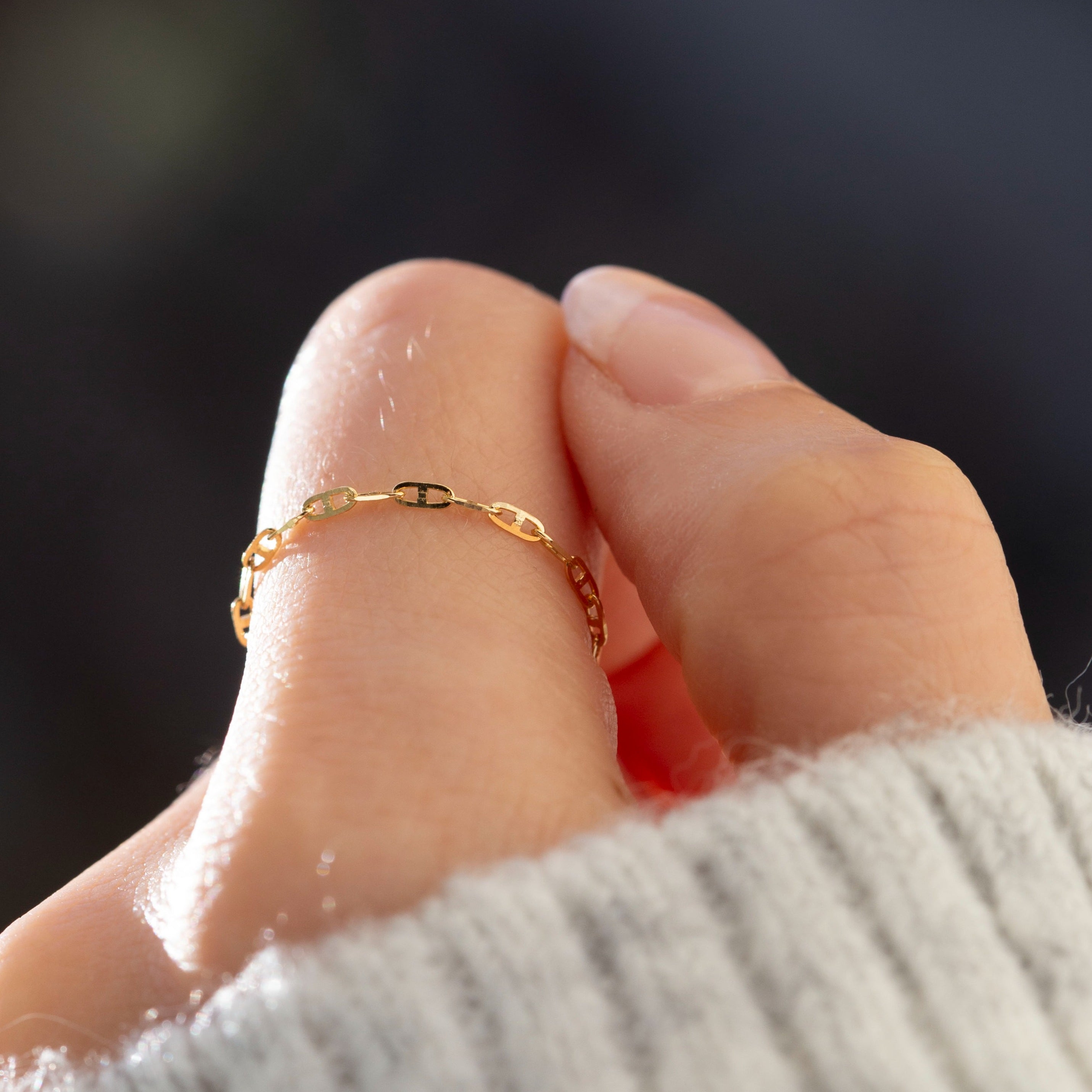 dainty chain ring