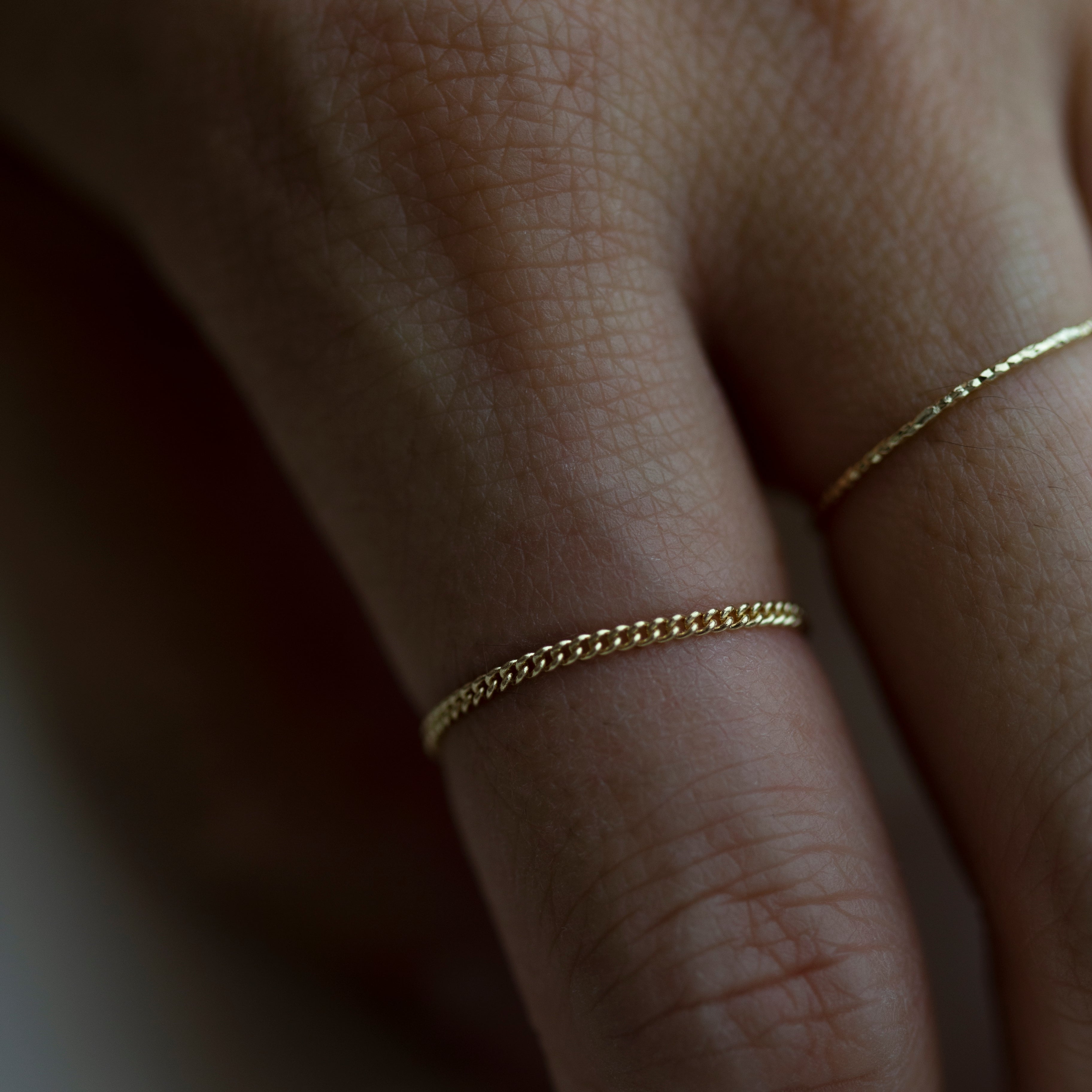 14k gold chain ring