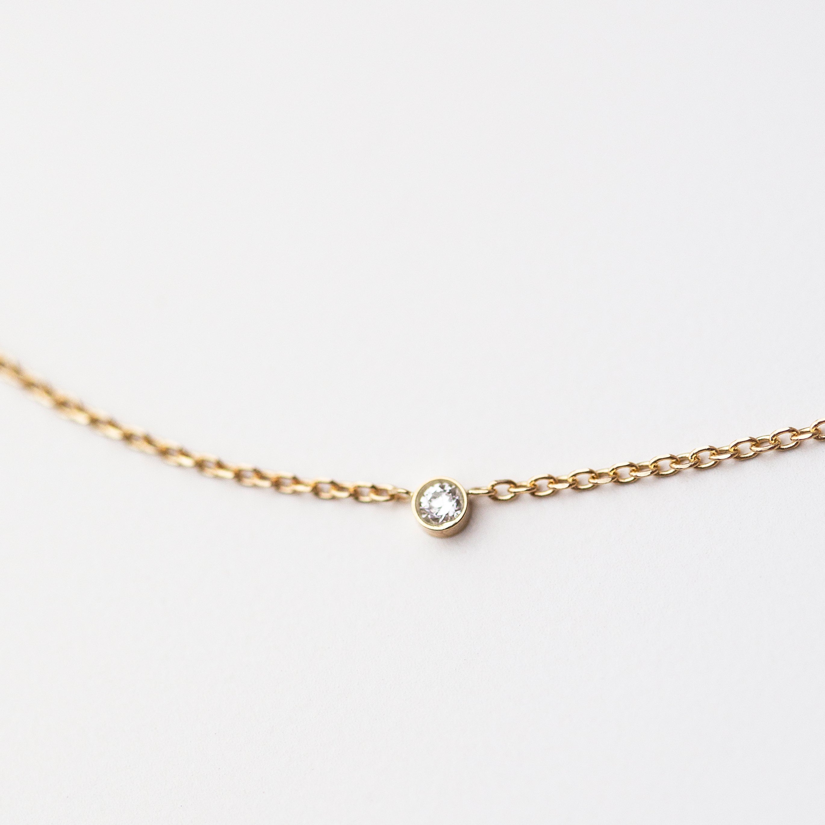 Personalized Asymmetrical 14k solid gold initials necklace