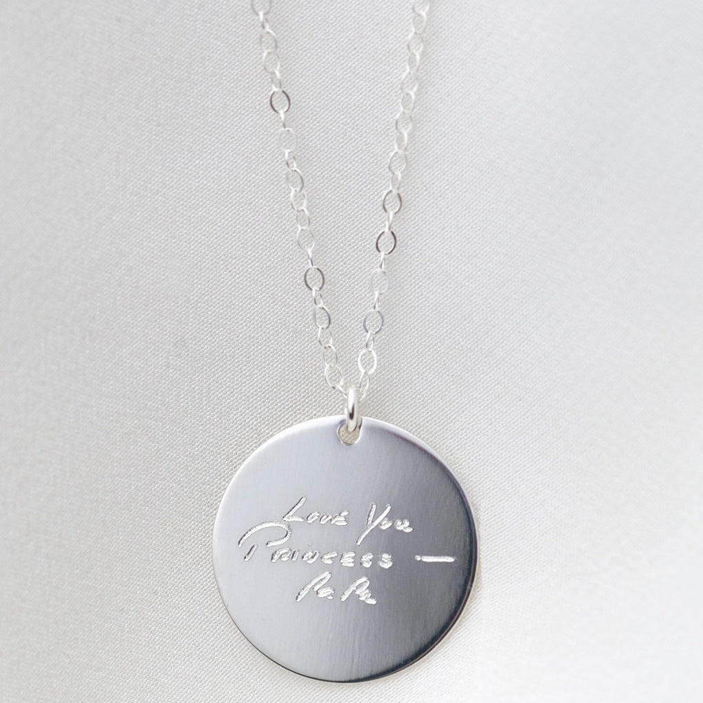 dads handwriting necklace from papa