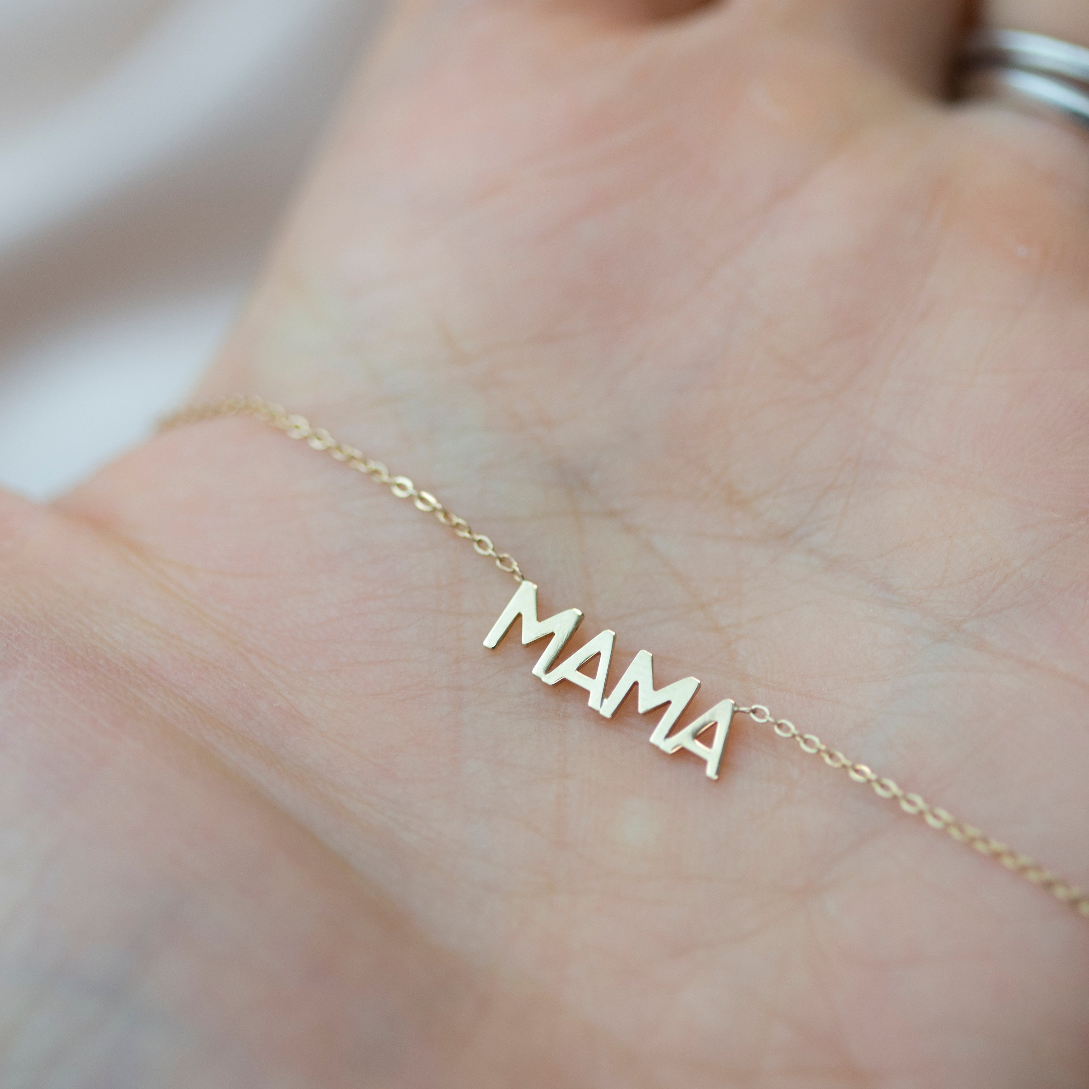 n celebration of all the great mothers around the world, the mom in your life to this piece of jewelry they deserve with this gold mama necklace.
A perfect way to express what means most to you!
Dainty minimalist everyday necklace