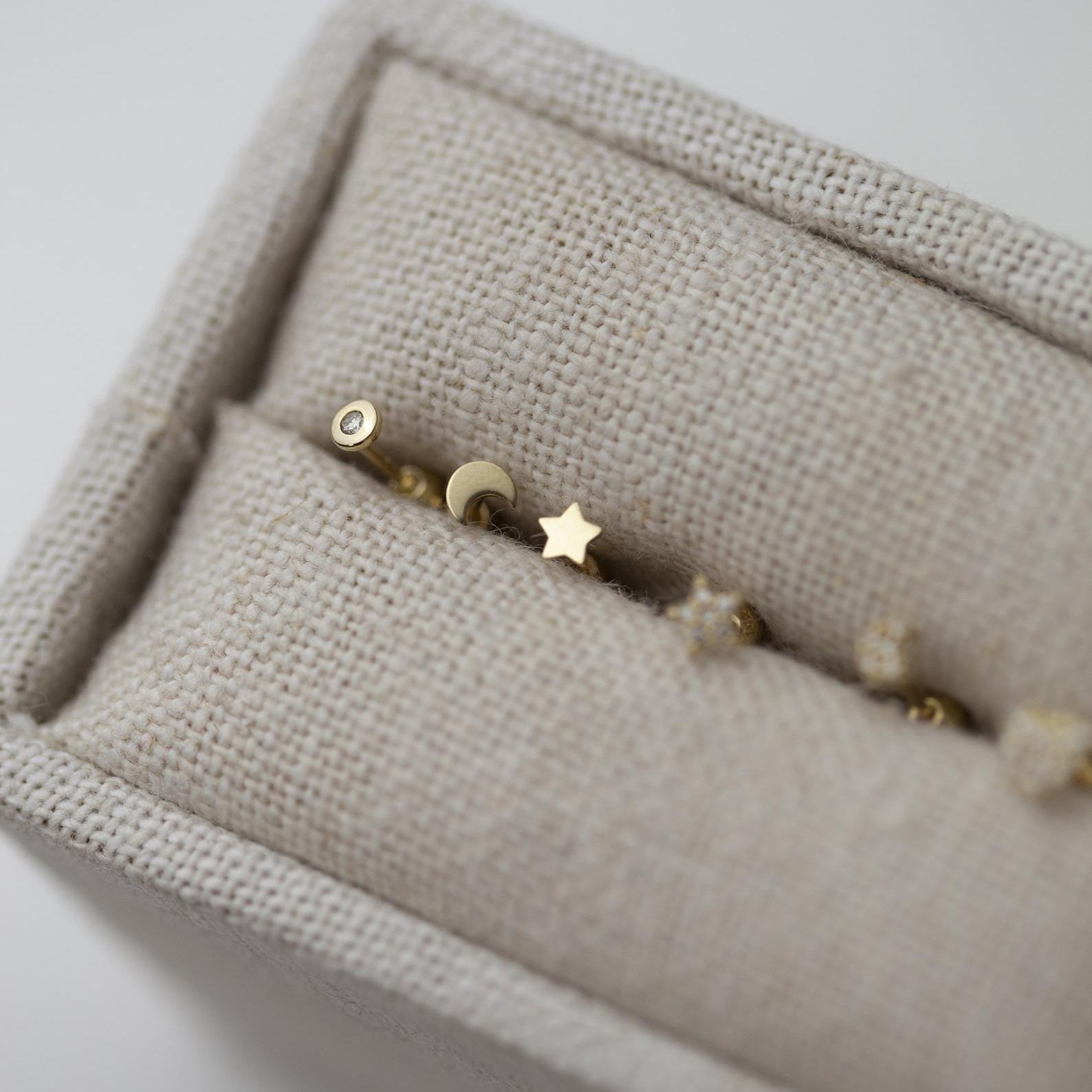 14k mini studs with ball backings