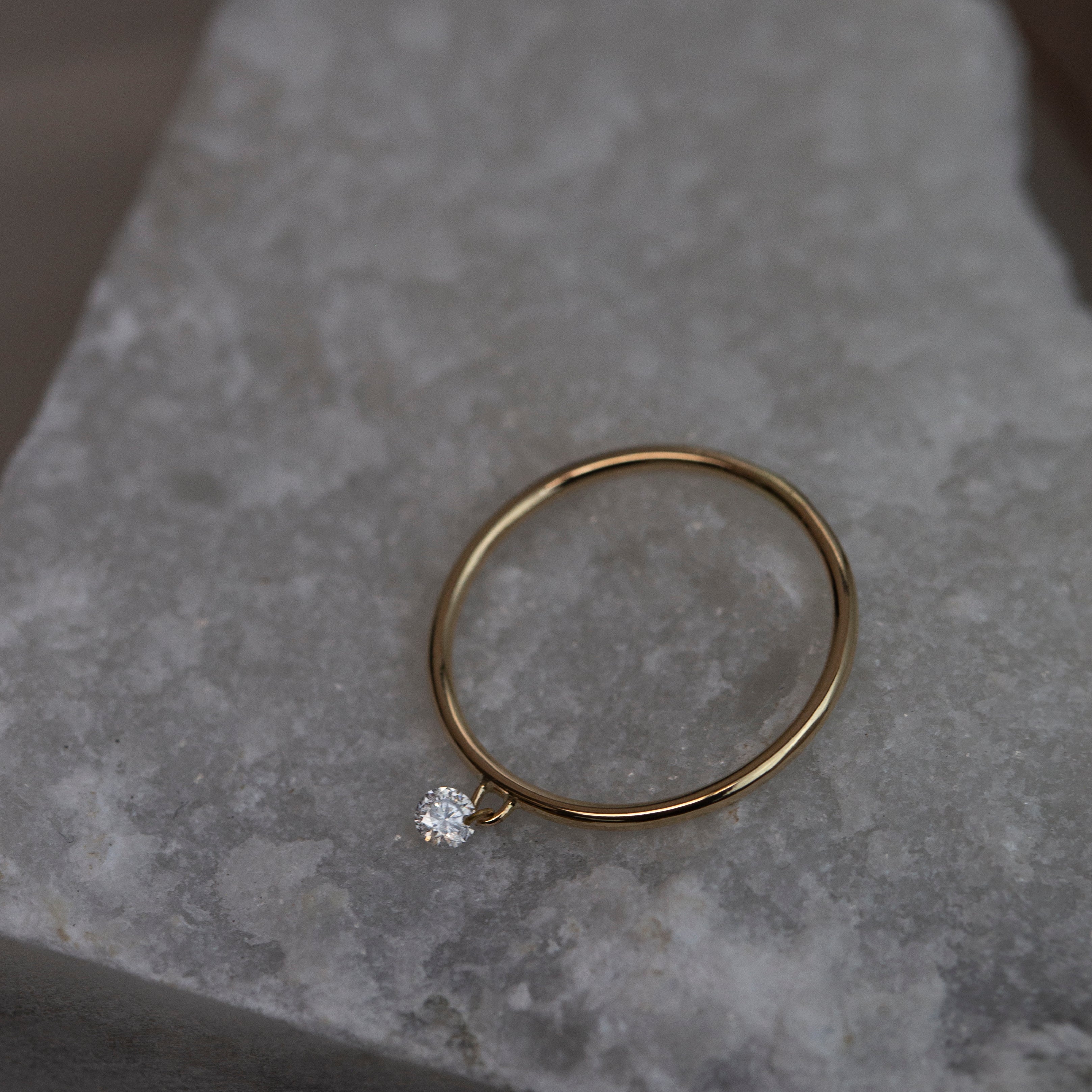 dainty diamond ring
