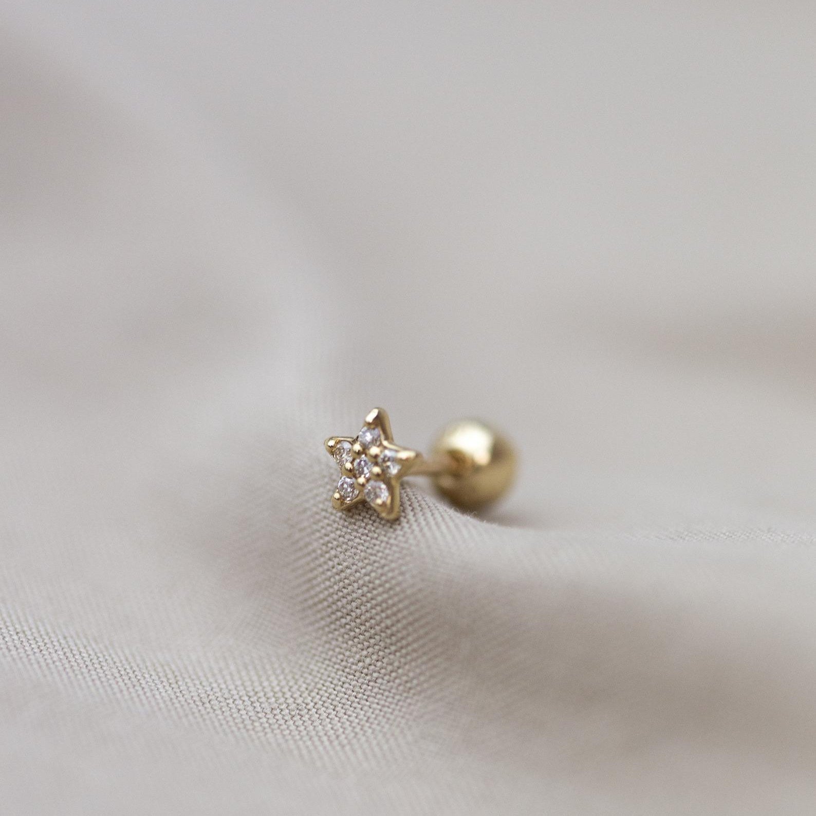 star and moon studs for Cartilage piercings