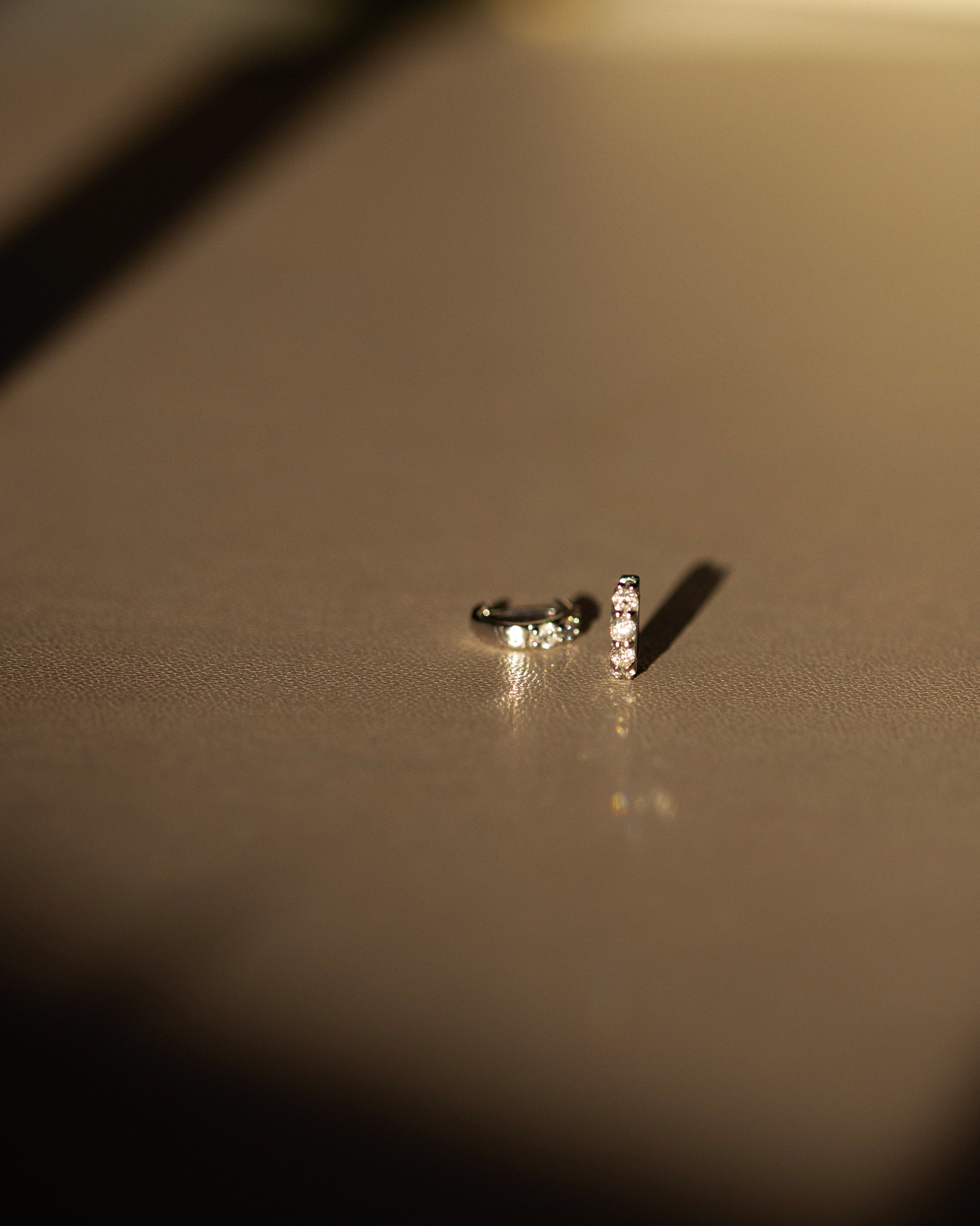 Diamond Huggie Hoop