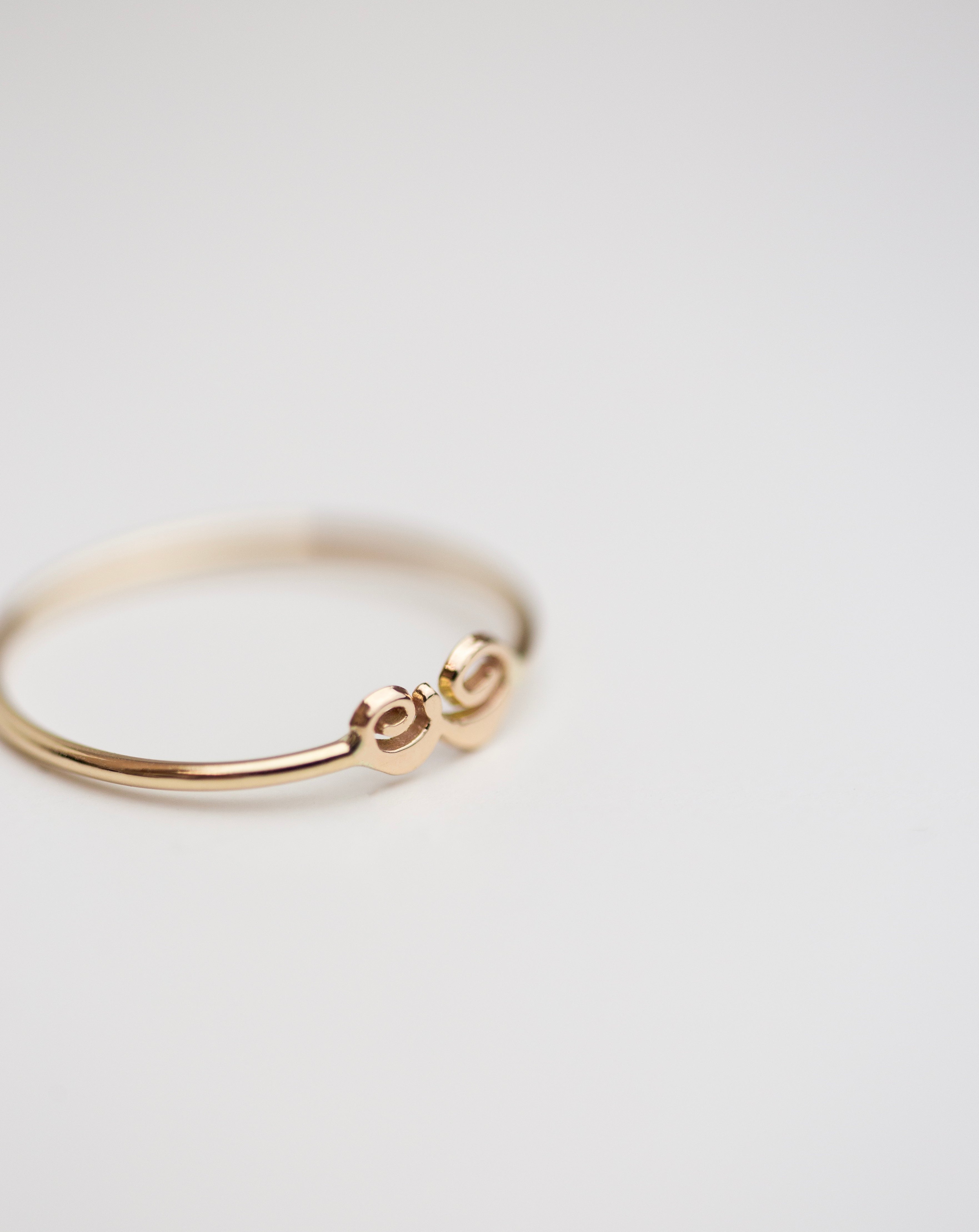 gold initial ring