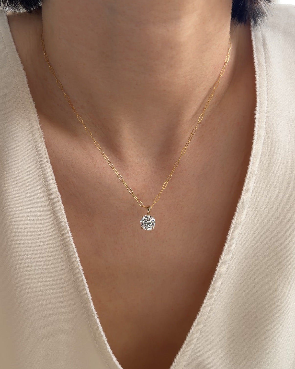 diamond solitaire necklace 