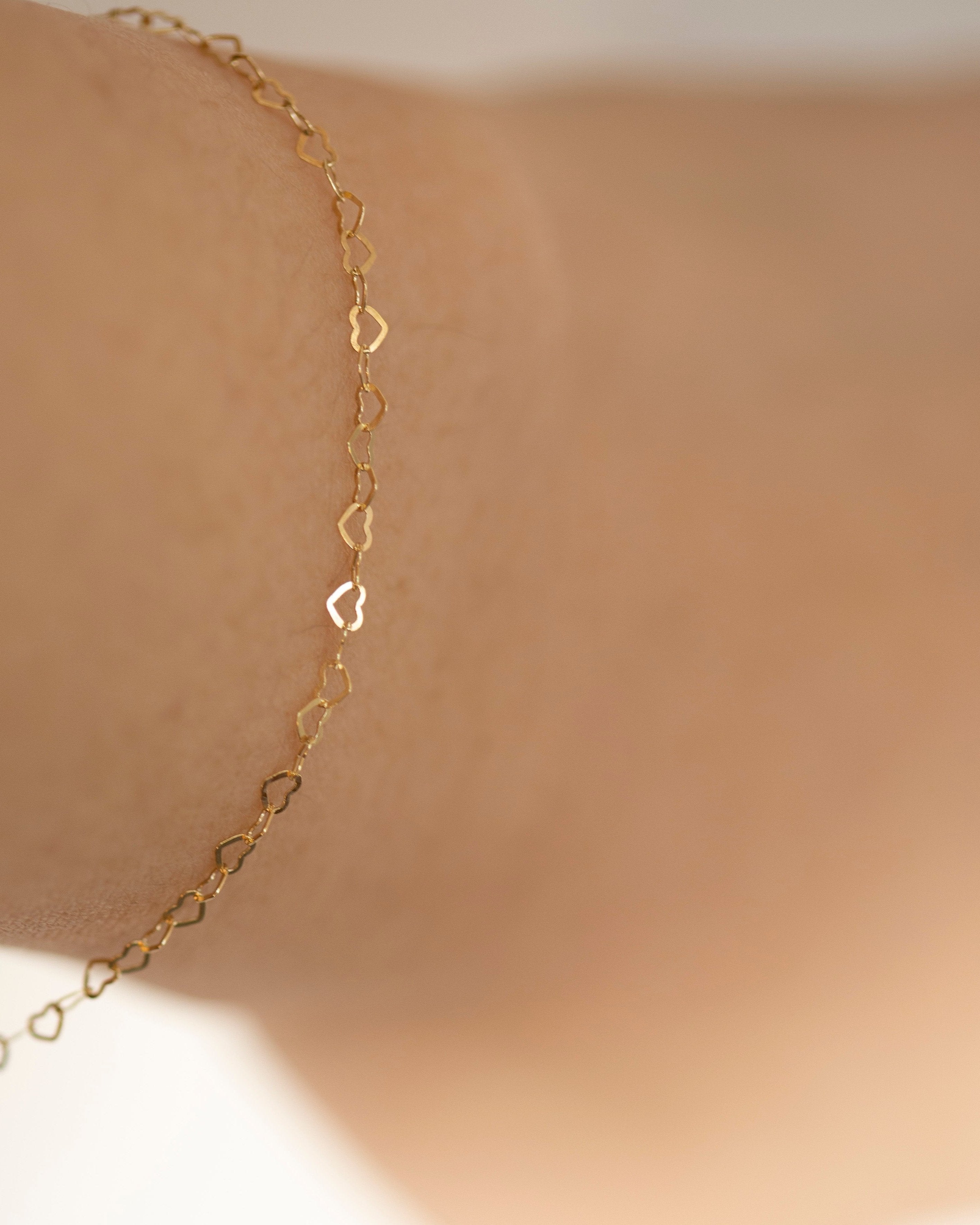 heart link chain bracelet