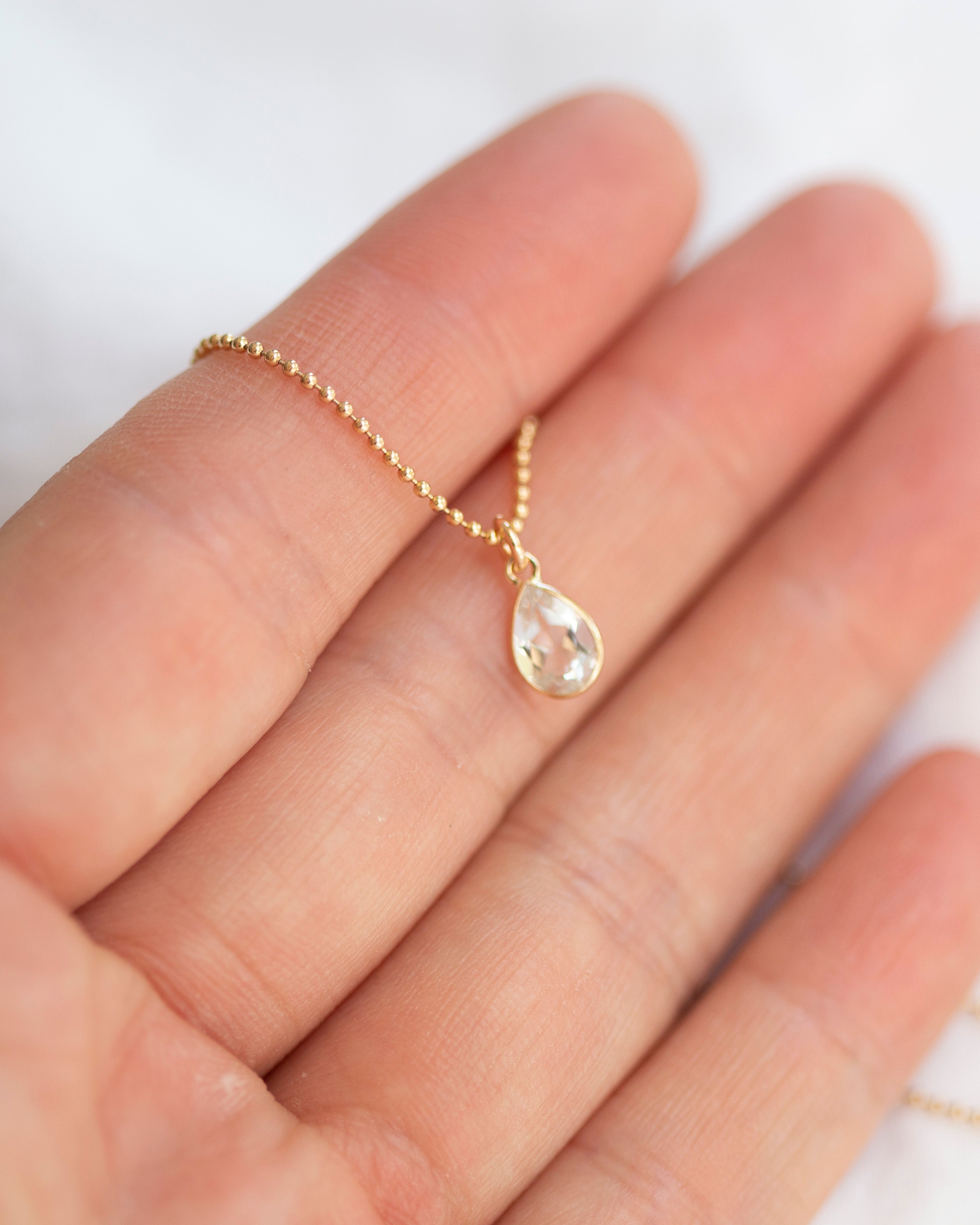 【MONDAY EDITION】Teardrop Pendant Necklace ネックレス Grace Cz Teardrop Necklace – Monday Monarch