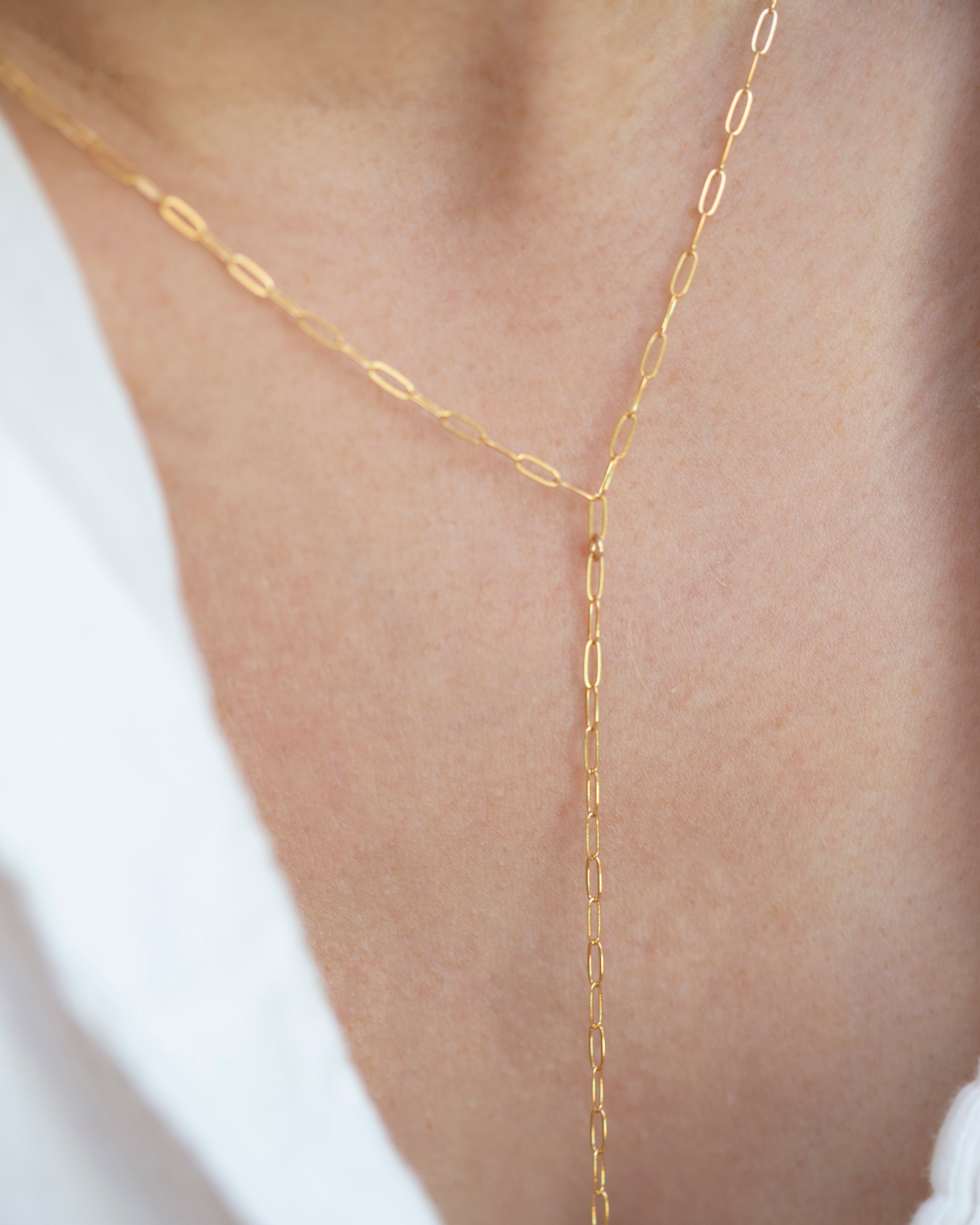 人気ブランド【E and E Project】Mini Pearl Lariatネックレス Dainty Paperclip Lariat Necklace with Pearl – E&E PROJECT