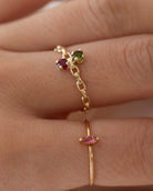 14k multi birthstone ring. great gift for mom