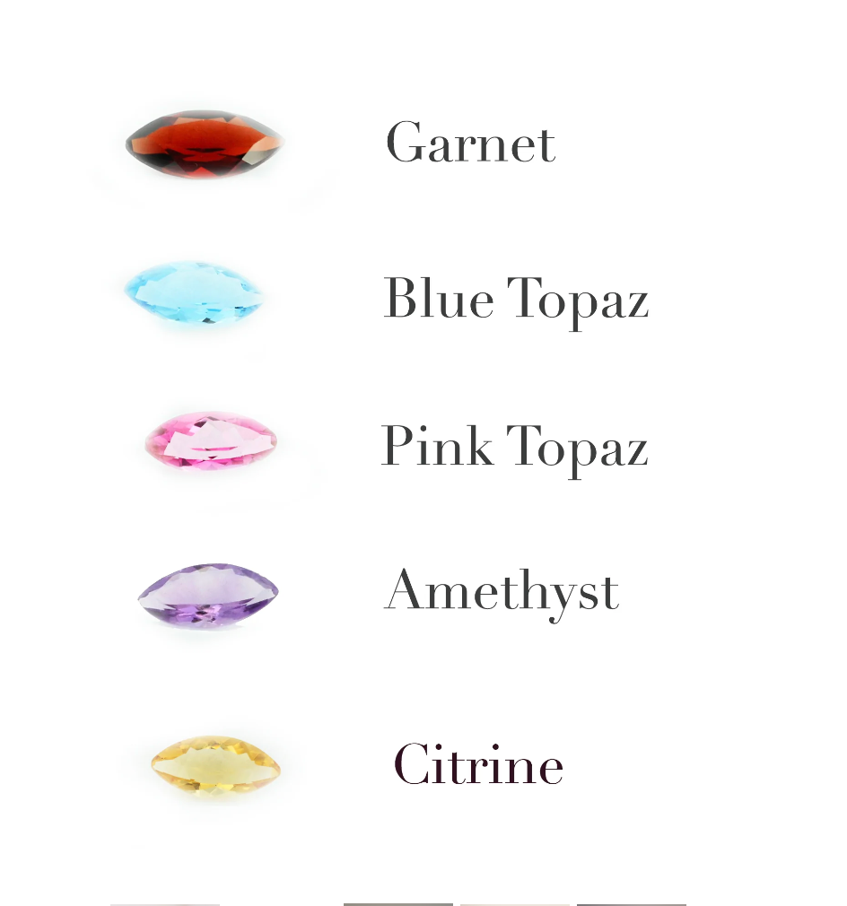 Choose from a variety of gemstones to personalize your ring