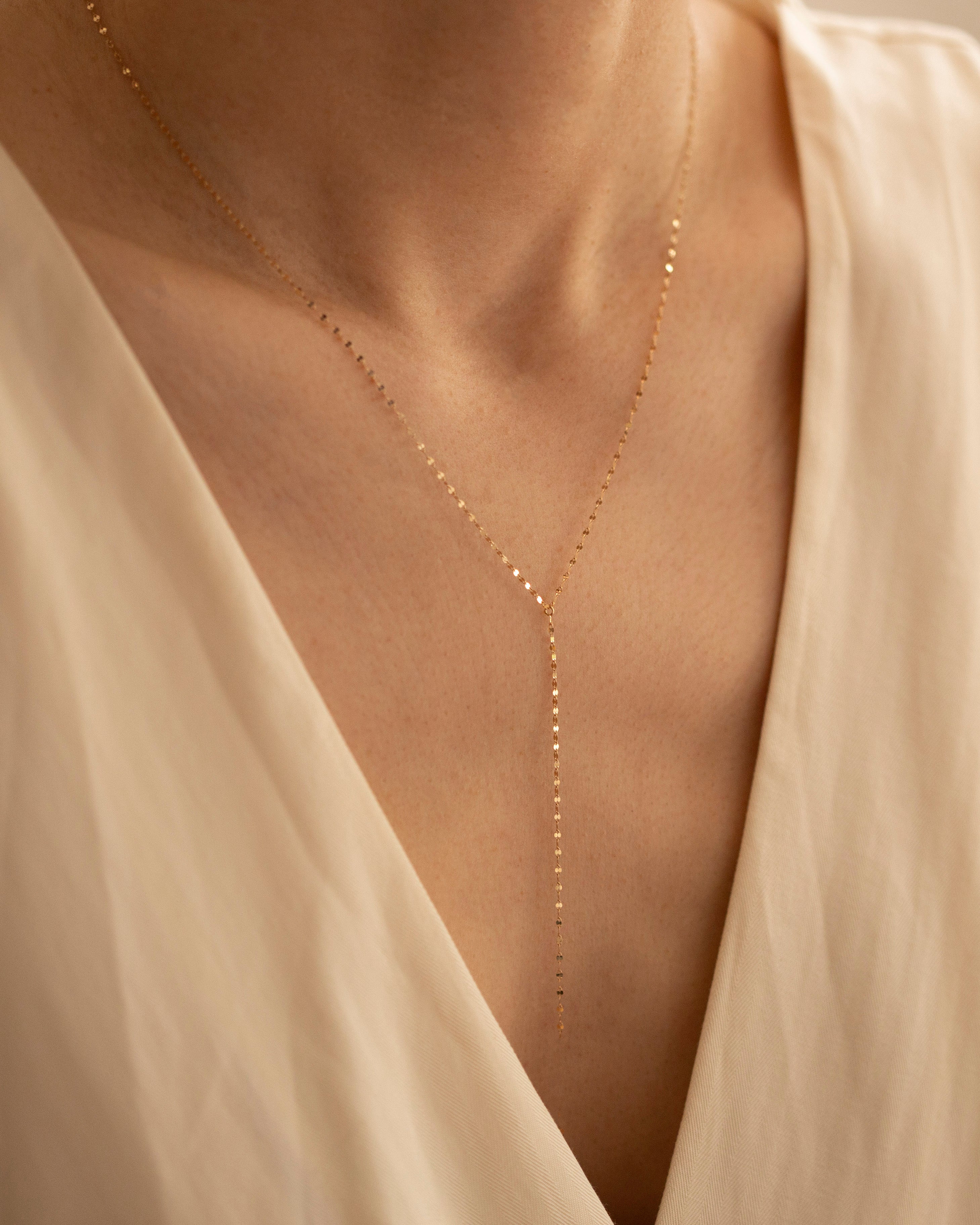 dainty lariat necklace