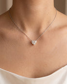 lab grown heart diamond necklace