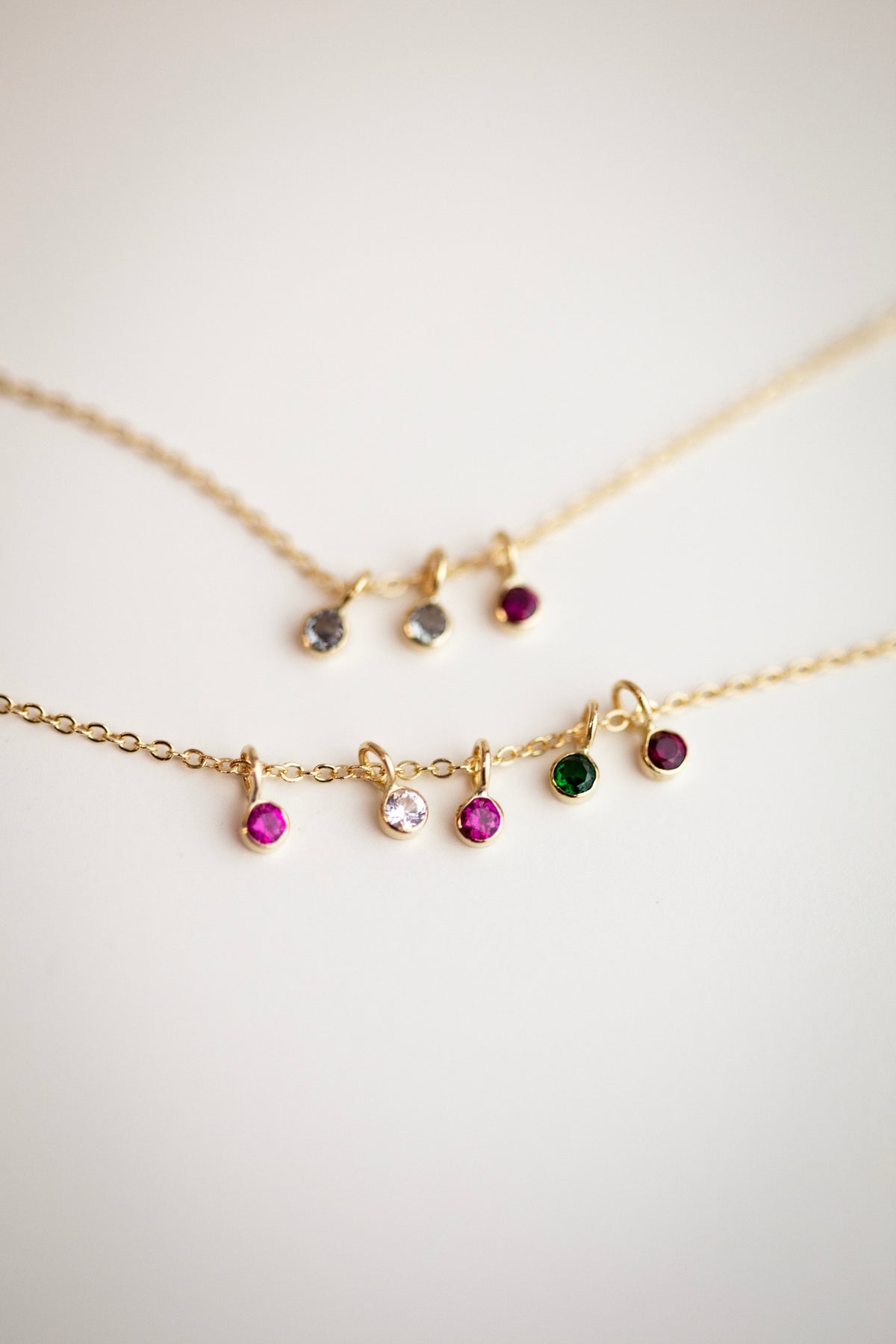 14k Gold Mini Birthstone necklace – E&E PROJECT