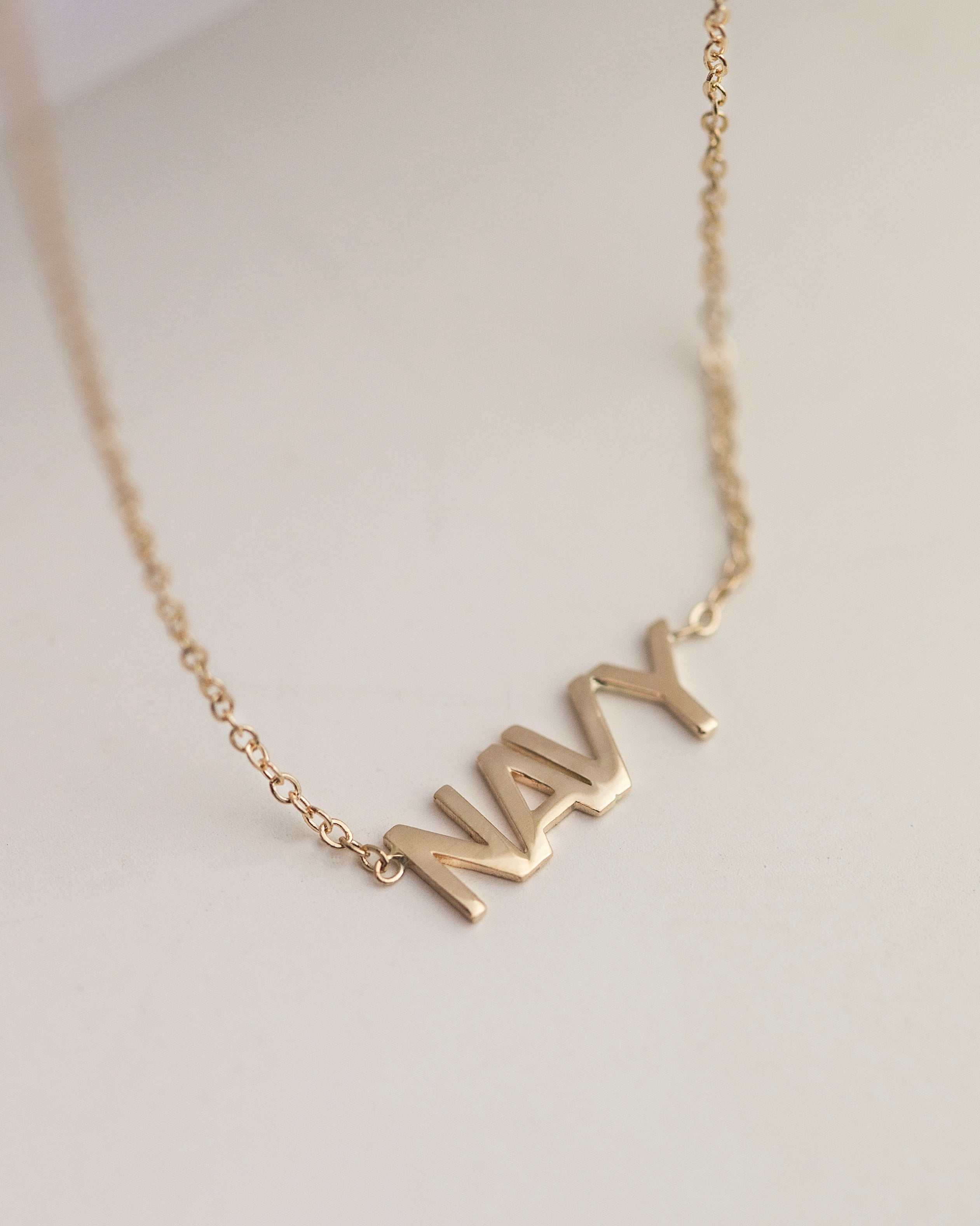 Name Navy necklace