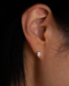 The backing is a ball screw back for 24 hour of comfort.
Perfect every day size, not too small not too overly big.
Minimalist setting makes the diamond stone stand out even more.
Timeless, versatility must have earrings.
Wear it as a solitaire stud or as a diamond ear stack for multiple piercings.
Made with high quality lab grown diamonds.