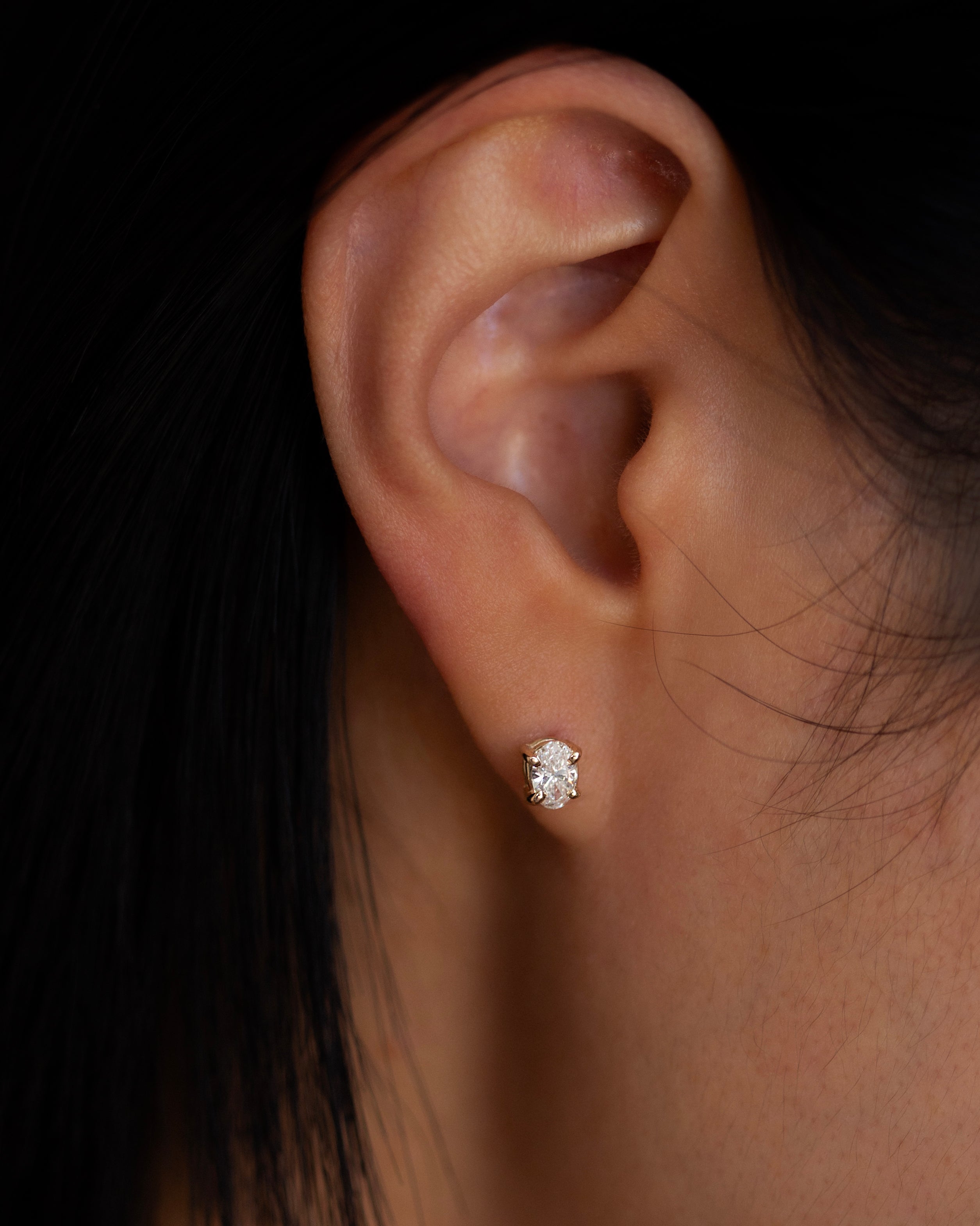 ◇Hei◇ dot oval earring [正規品/関税込] Elegant Oval shaped Gold Earrings - ER-269A