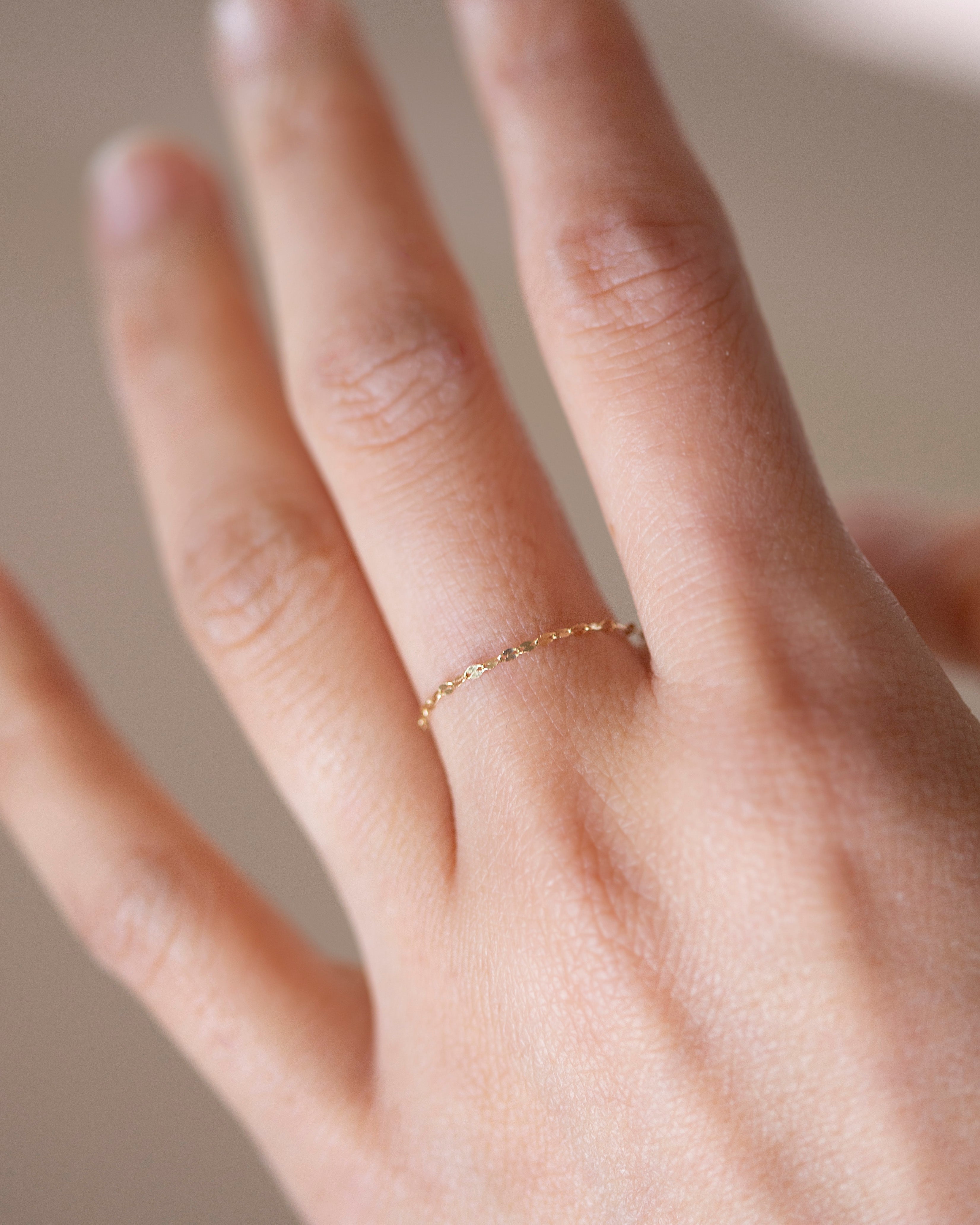 dainty chain ring