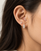 marquise diamond on ear detail 