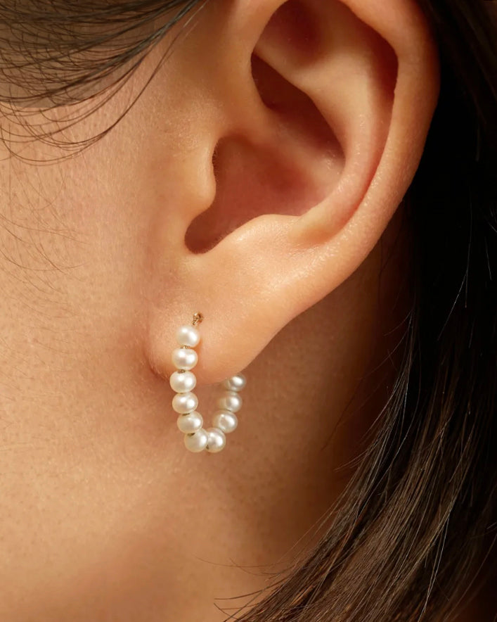 Pearl strand earrings online