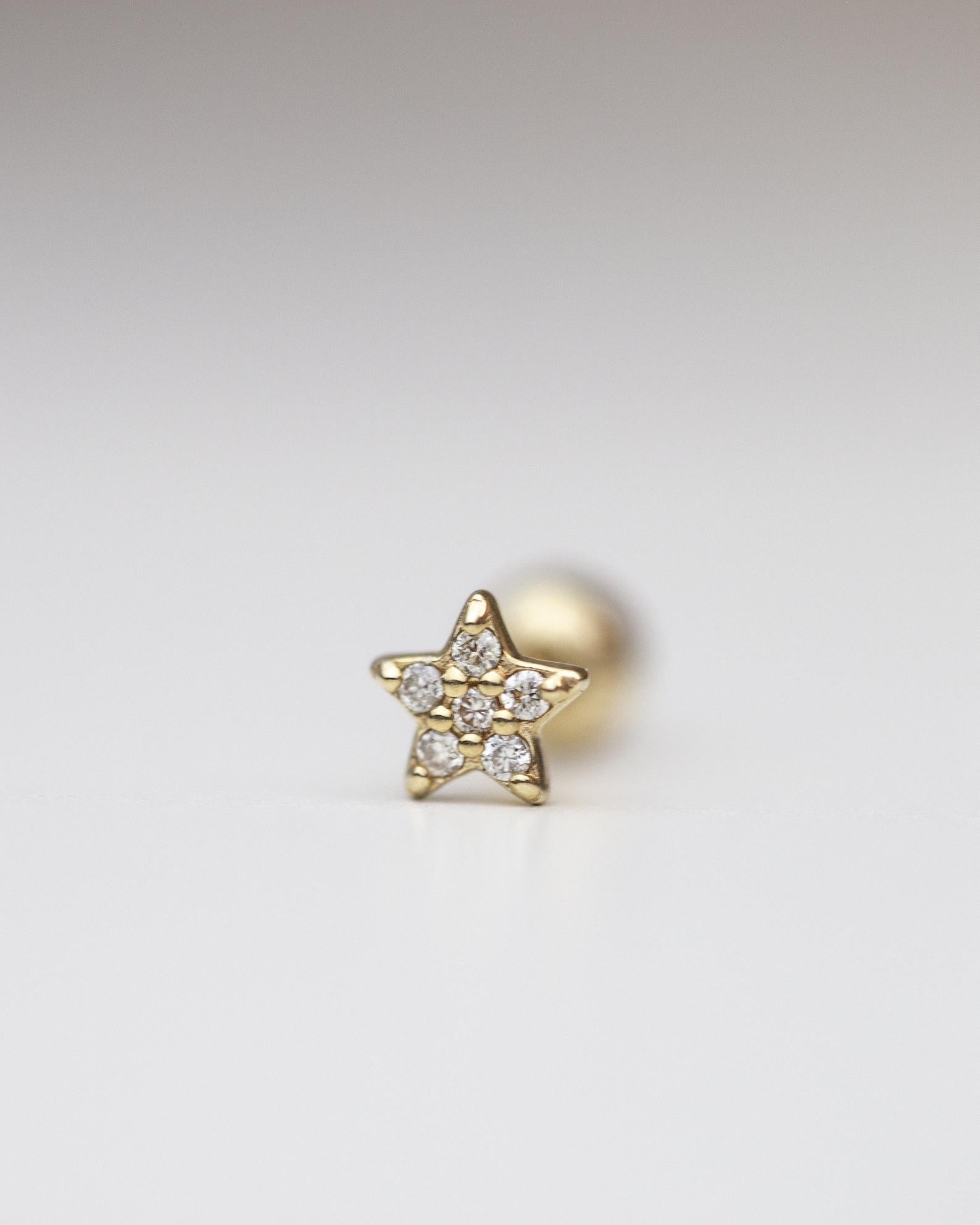 star and moon studs for Cartilage piercings