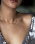 Chain link U Necklace- Perfect layering necklace