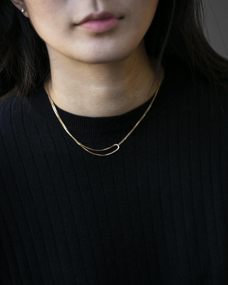 Chain link U Necklace