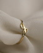 gold monogram ring