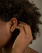 14K Initial stud Earrings - Enhance your style with a touch of sophistication and elegance using our 14K Solid Gold Initial Stud Earrings. Show off your initial and elevate your look with this exquisite accessory. Can be worn alone or paired with other earrings to create a stylish ear stack.