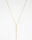 Double Shinny bar chain Y- Lariat Necklace