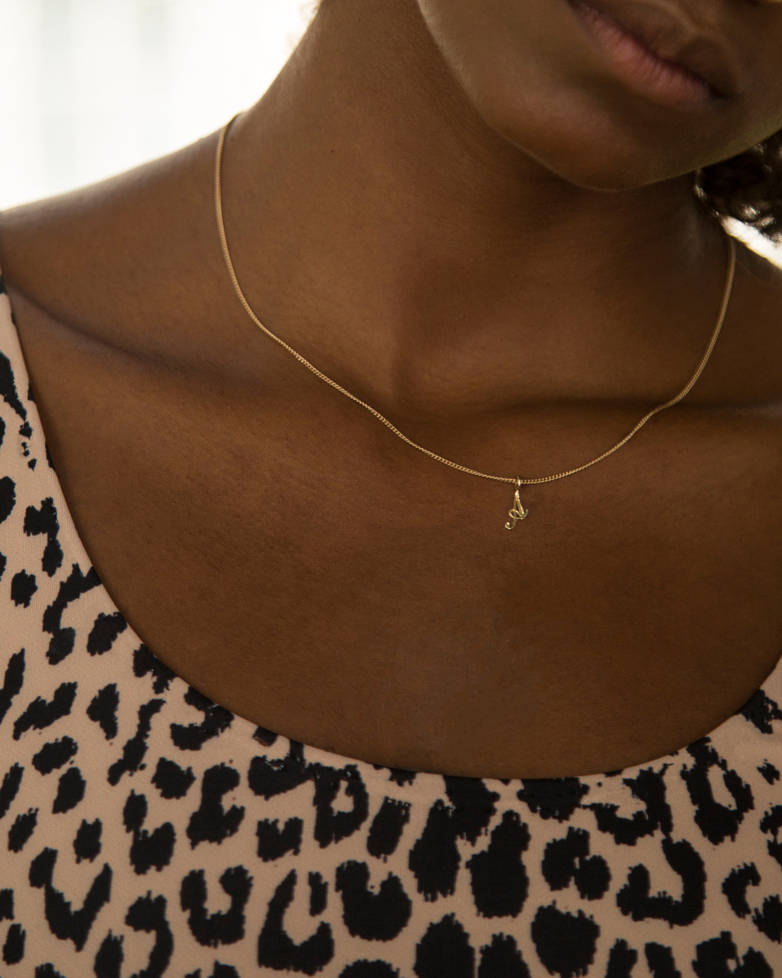 14k Cursive Letter Necklace – E&E PROJECT