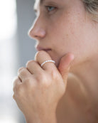 Baby Lotus Pearl Ring
Made with mini rice shape fresh water pearls and gold filled bead on a
comfy stretchy elastic band. Baby lotus pearl ring will be the perfect addition to your ring stack!