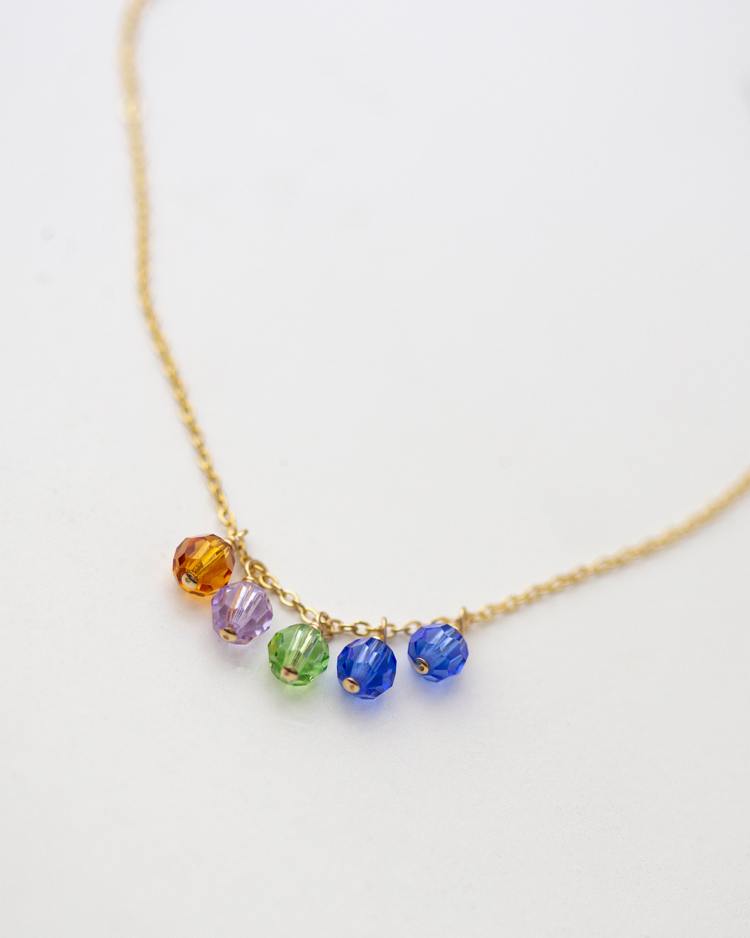 Simple 14k gold filled/Sterling silver thin anklet with Birthstone crystal.