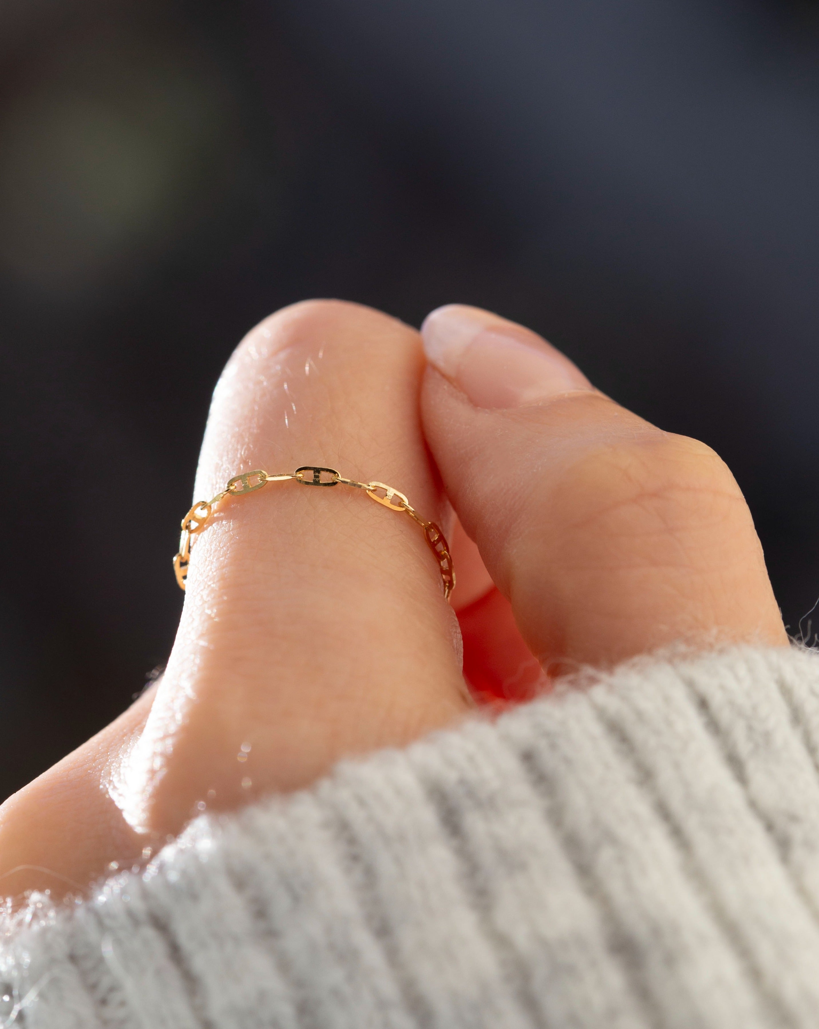 dainty chain ring