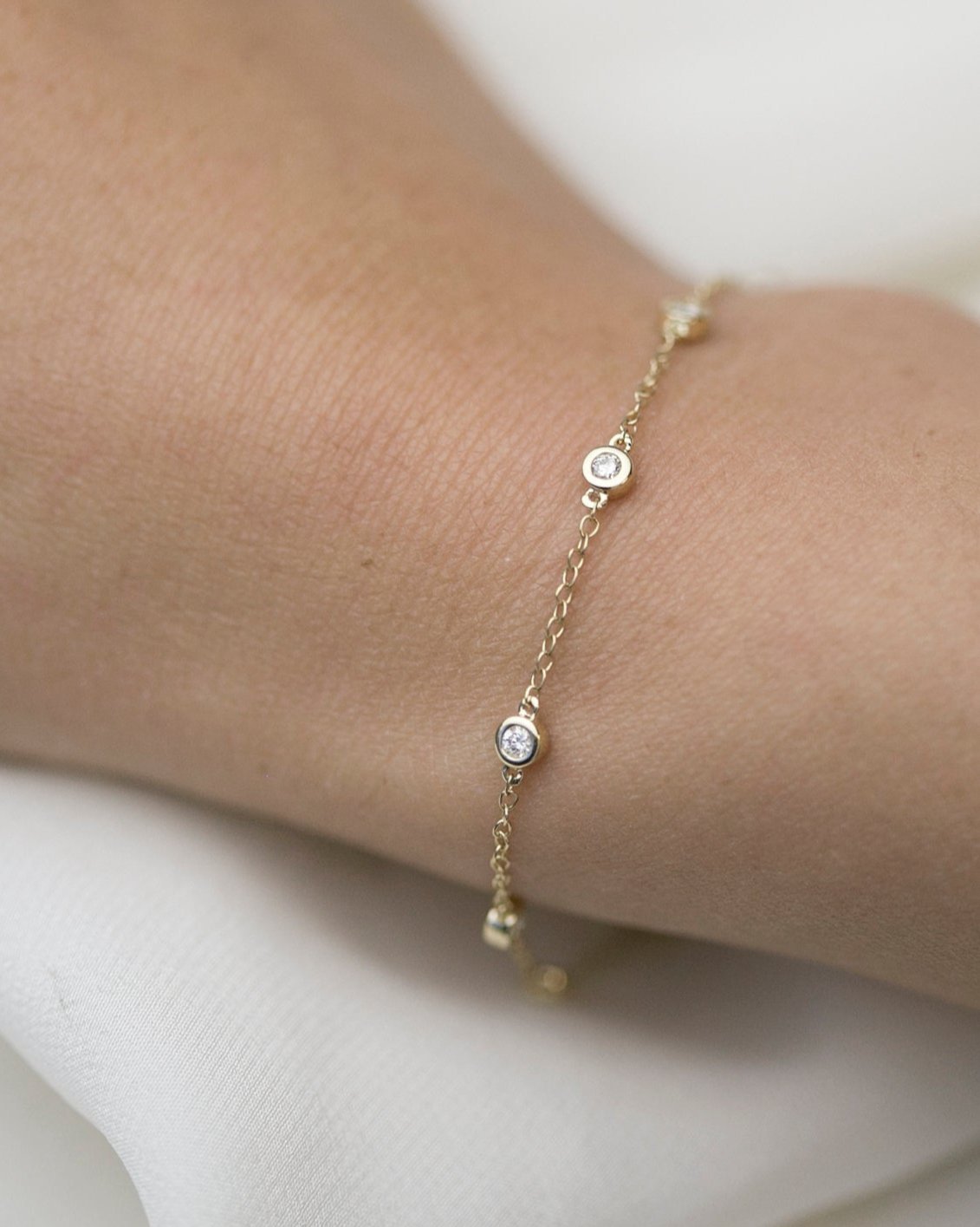 14k Diamond by the Yards Bracelet – E&E PROJECT