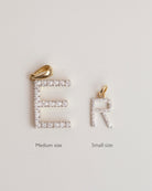 14K Yellow gold diamond initial charms